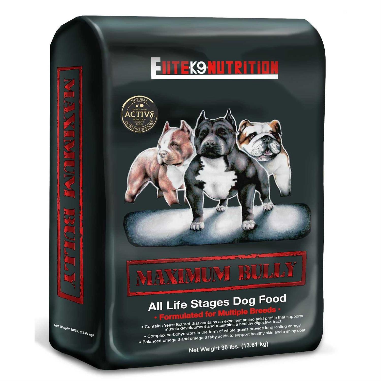 Maximum Bully All Life Stage Performance Dog Food. High Protein 32%