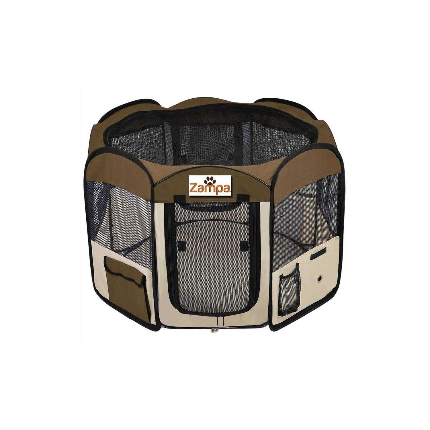 Zampa Portable Foldable Pet Playpen Exercise Pen Kennel