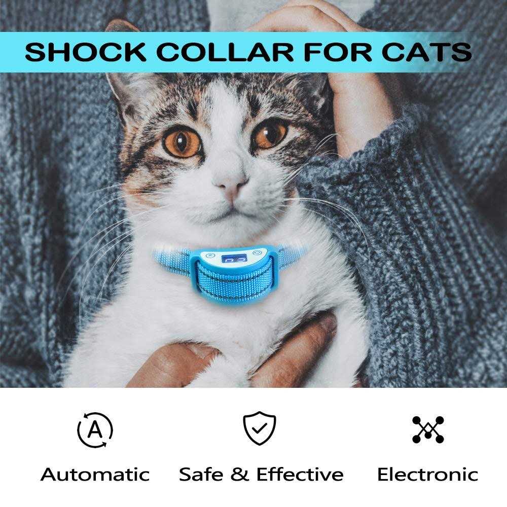 Paipaitek Cat Shock Collar,Automatic Trainer Collar for Cats Meowing Designed