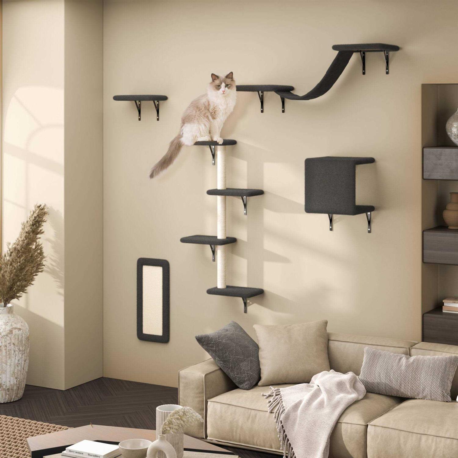 Coziwow Wall Mounted Shelves Set Cat Tree