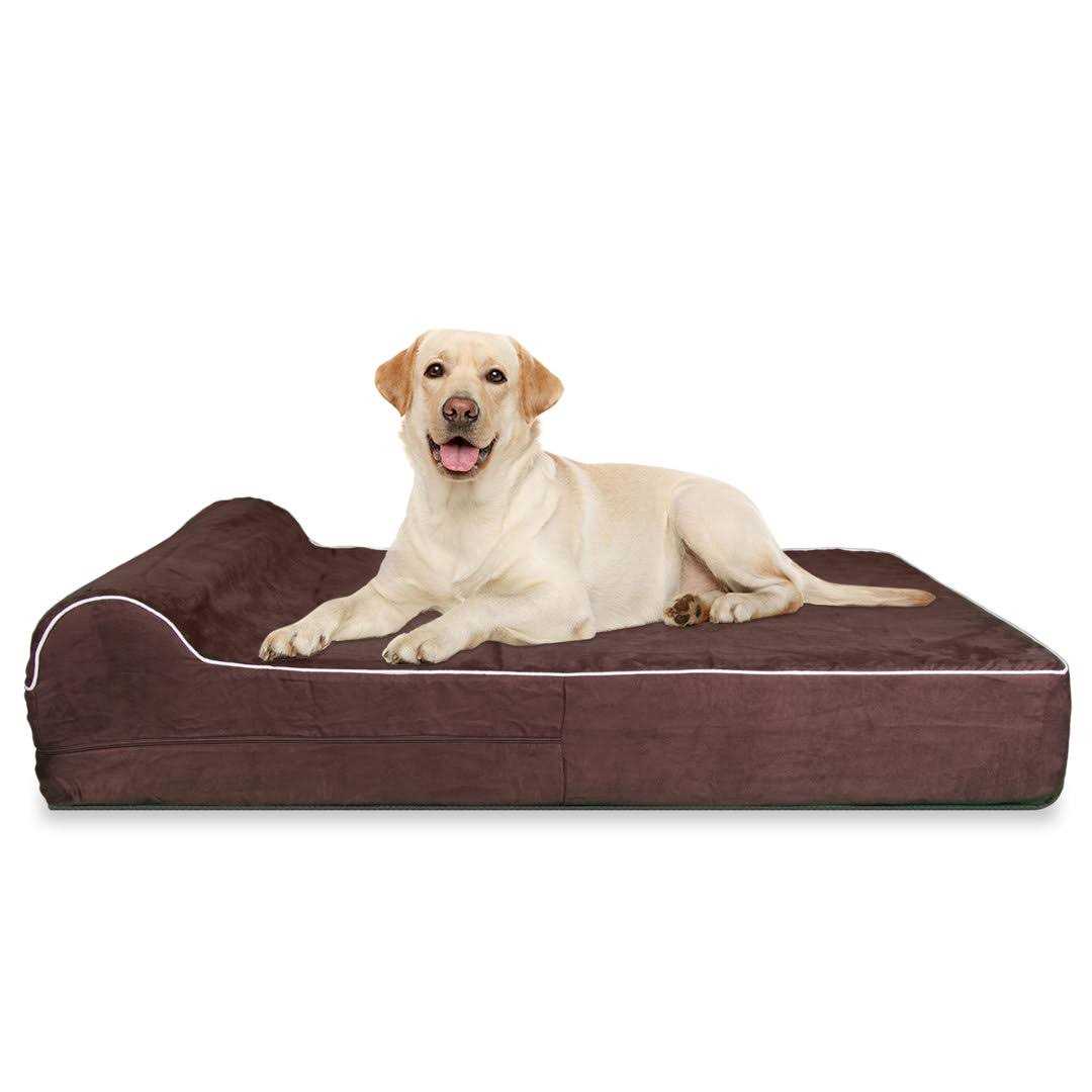 Kopeks Dog Bed with Pillow Orthopedic Memory Foam