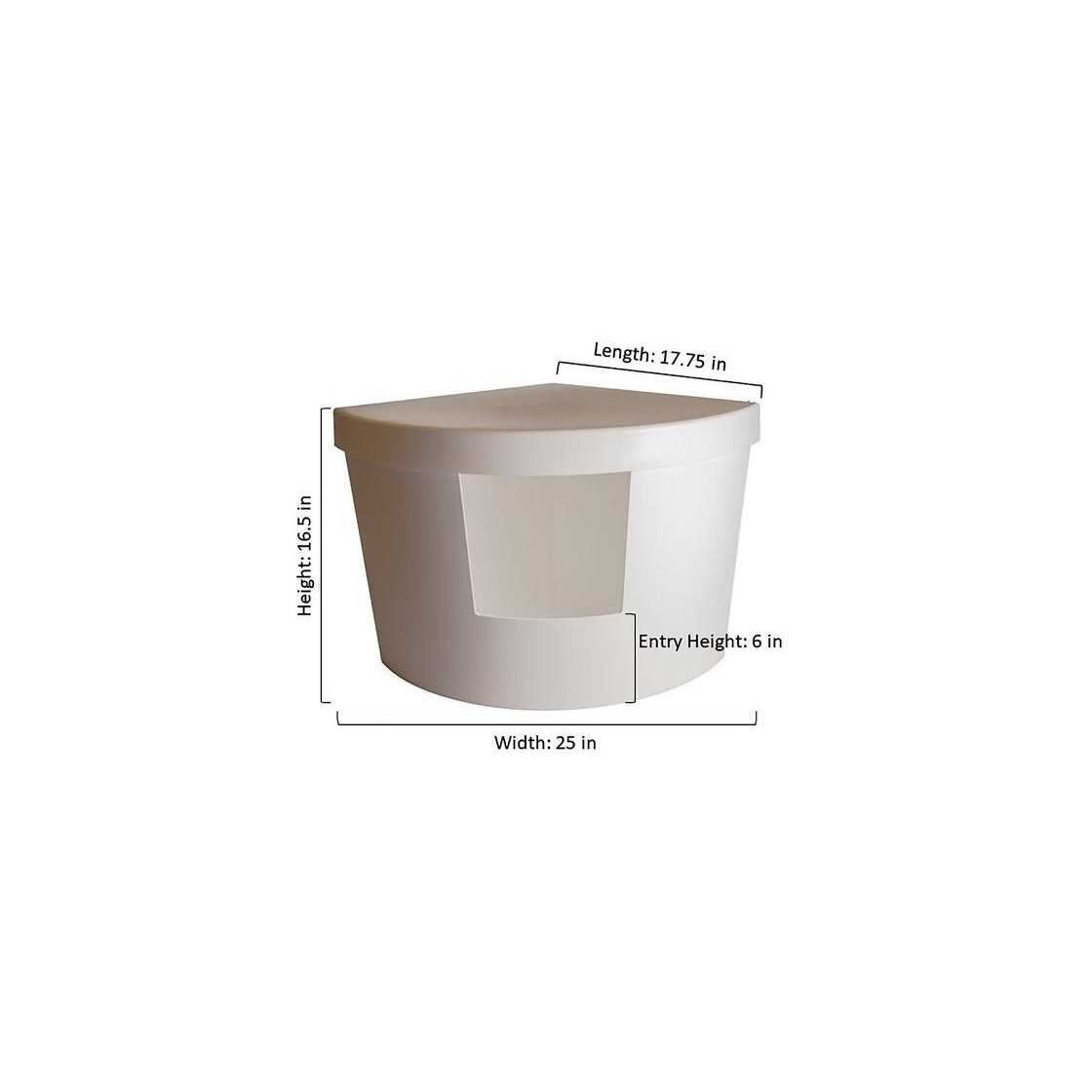 Plastic Enclosed Standard Litter Box Kitangle