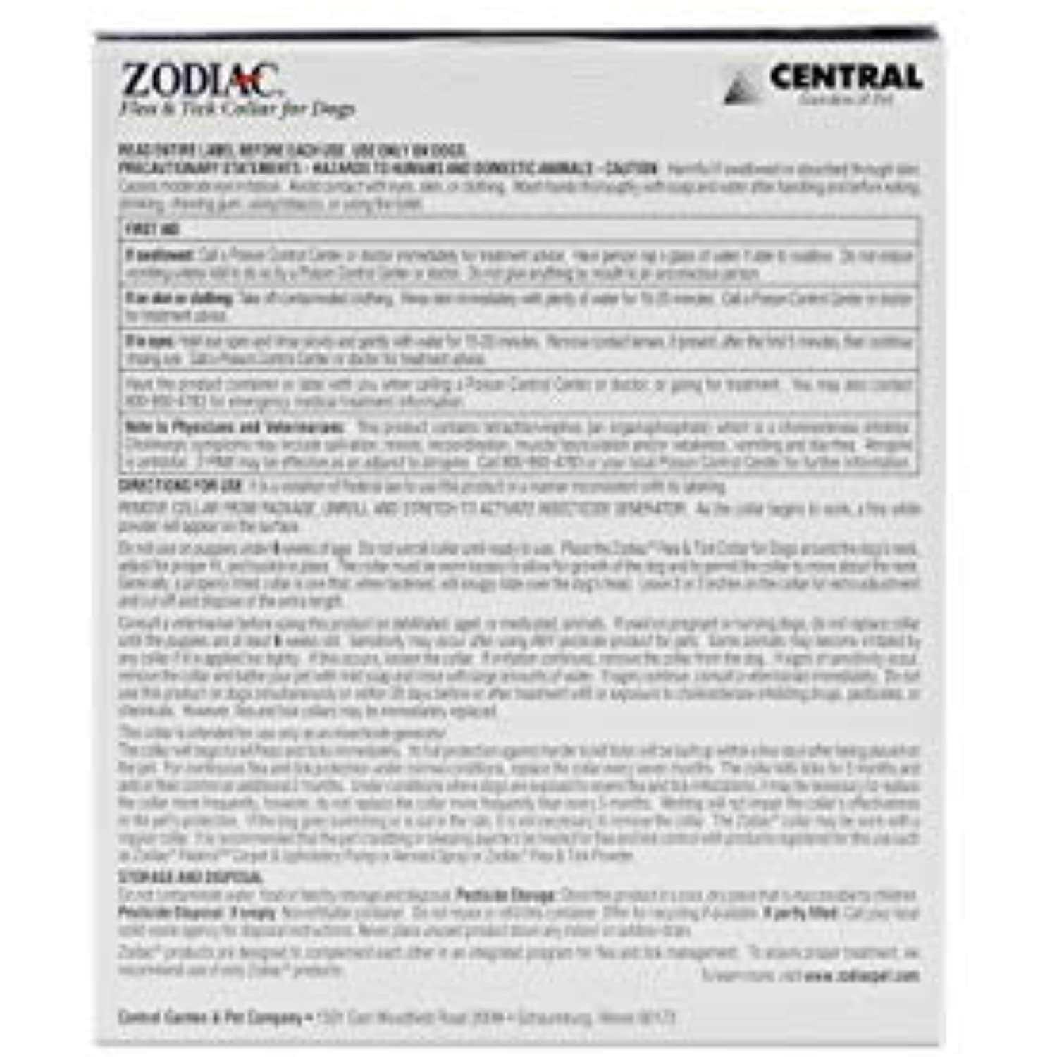 Zodiac Flea Tick Collar for Dogs