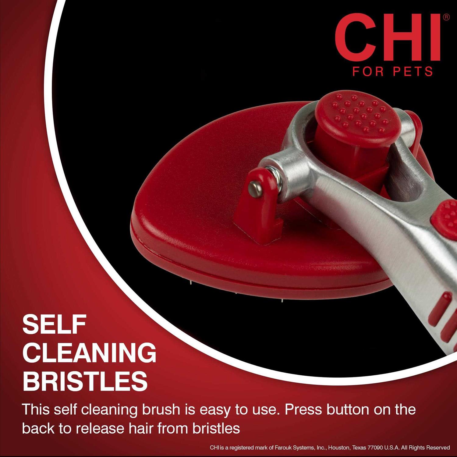 CHI Self Cleaning & Pivoting Slicker Cat Brush