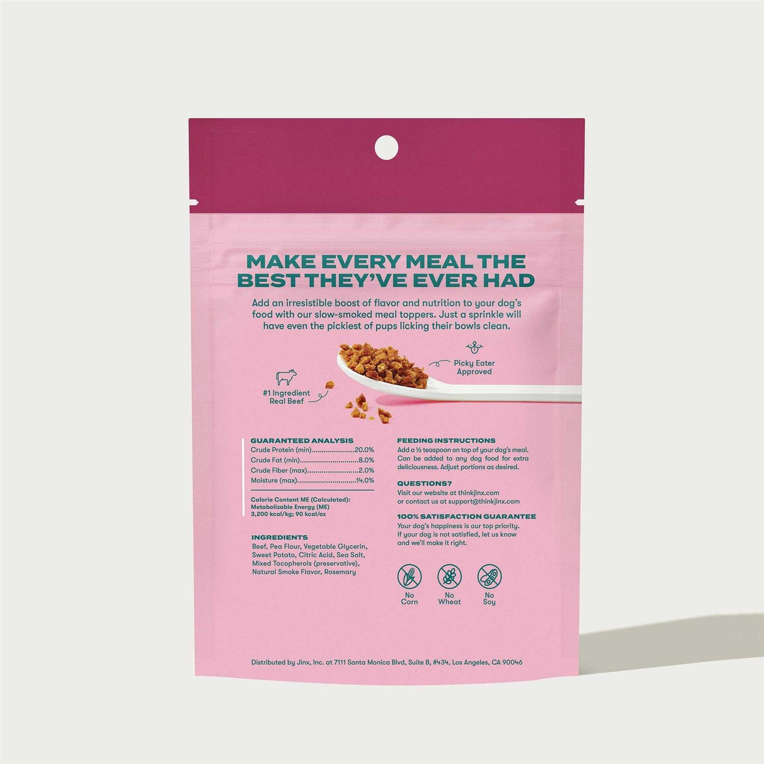 Jinx Crumbles Beef Recipe Flavor-Boosting Natural Dog Food Topper