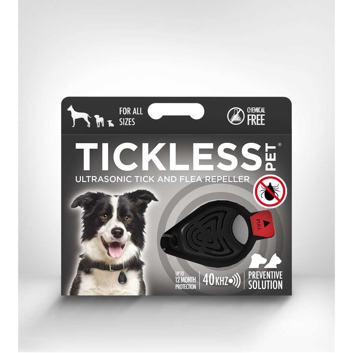 Tickless Pet Ultrasonic Tick and Flea Repeller Black