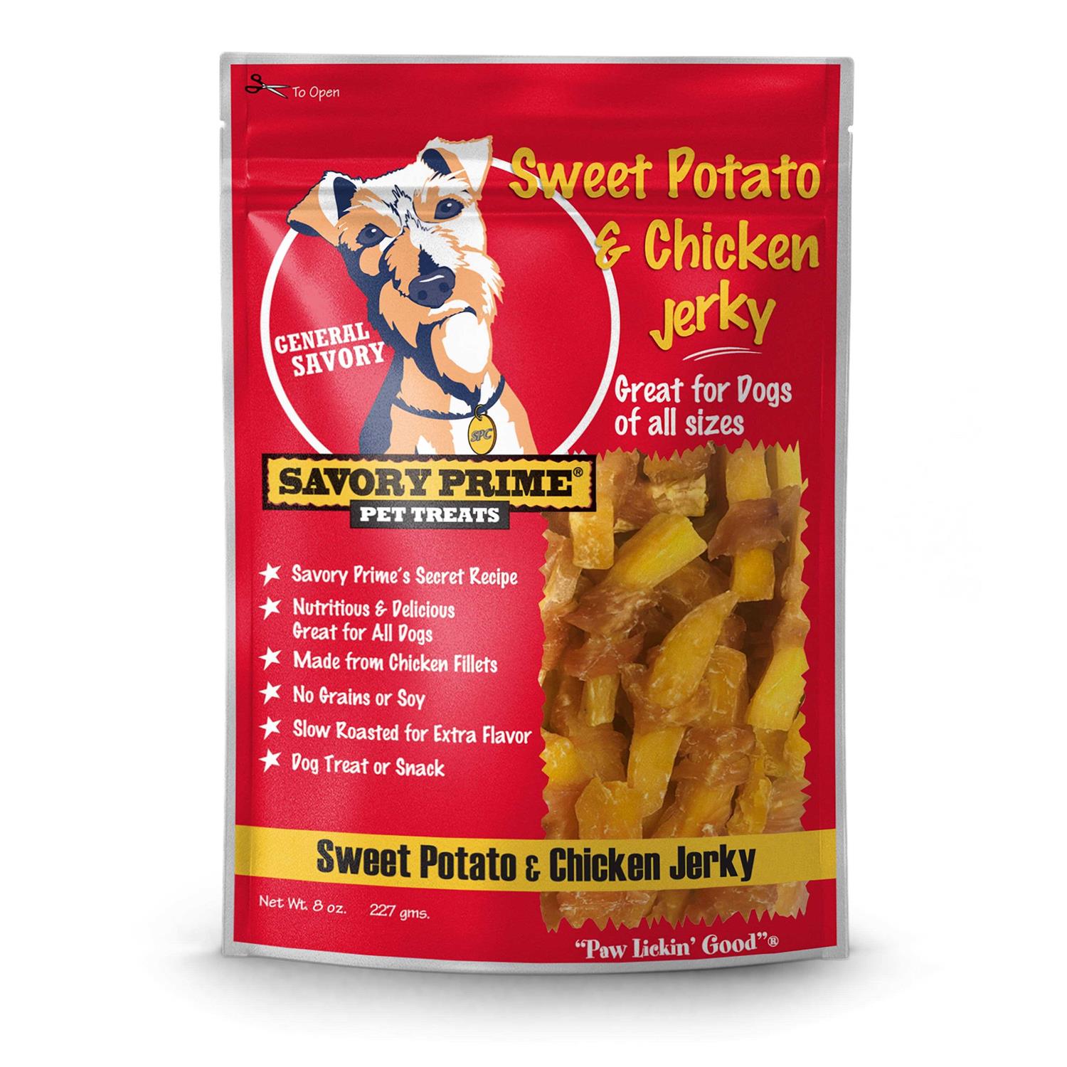 Savory Prime Dog Treats Sweet Potato & Duck Jerky