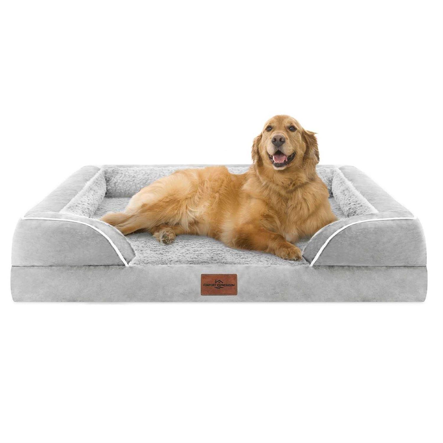 Comfort Expression Jumbo Dog Bed for Extra Large Dogs Waterproof Orthopedic Dog Bed