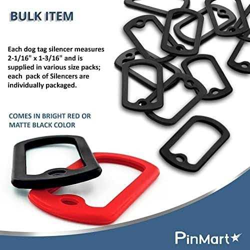 PinMart Military Dog Tag Silencer Silicone Rubber ID Tag Protector