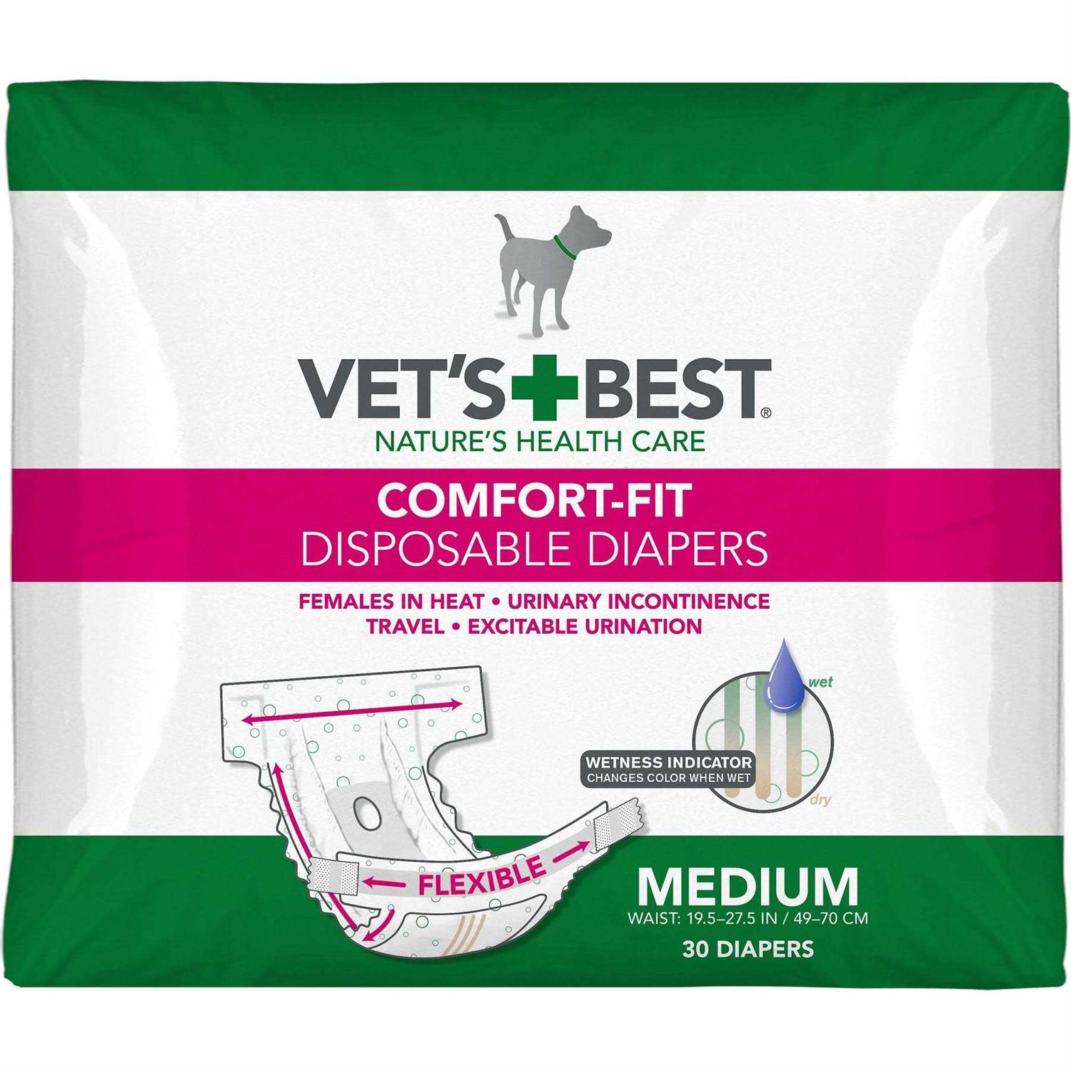 Vet’s Best Comfort Fit Disposable Female Dog Diapers