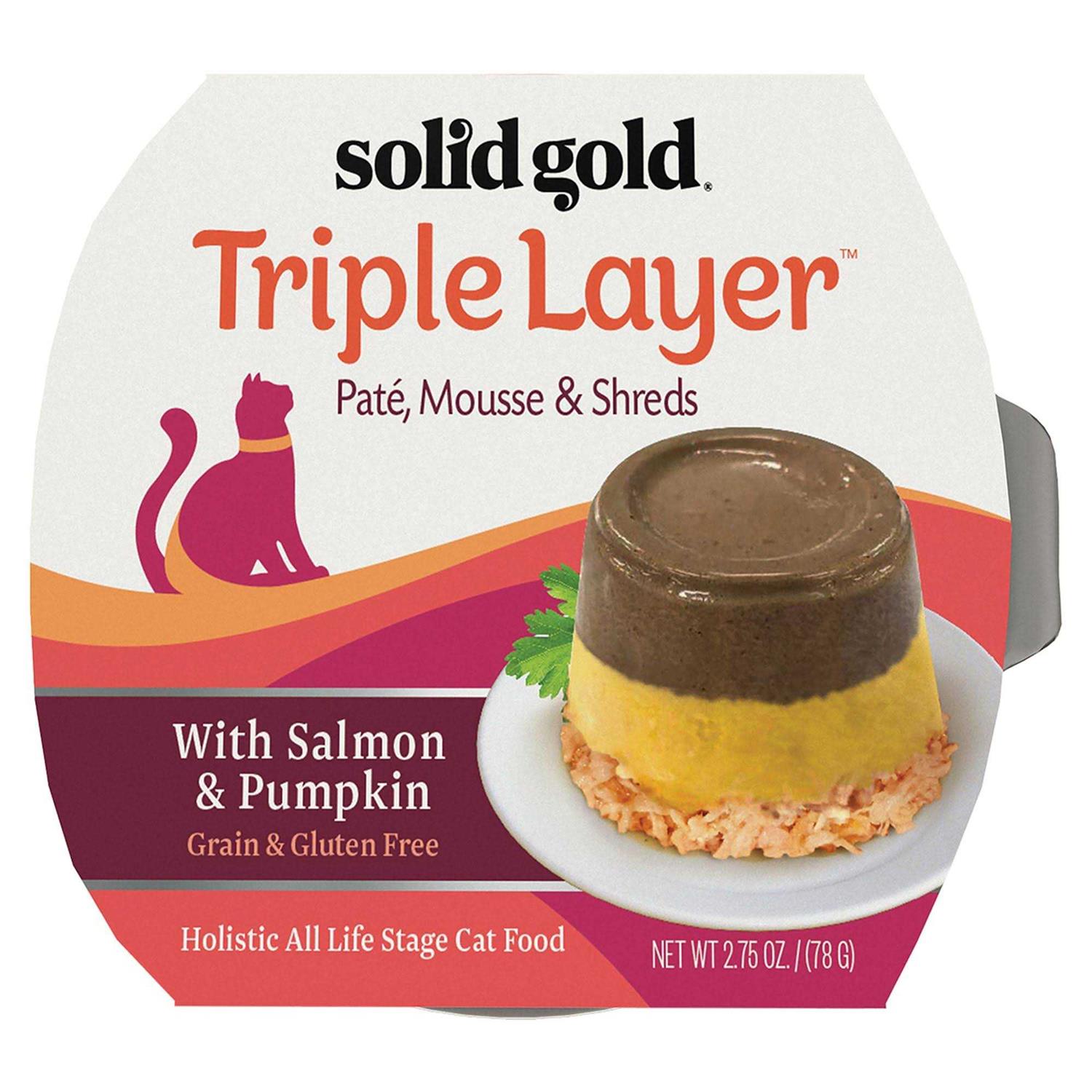 Solid Gold Triple Layer Pate Mousse & Shreds Pumpkin Cat Food