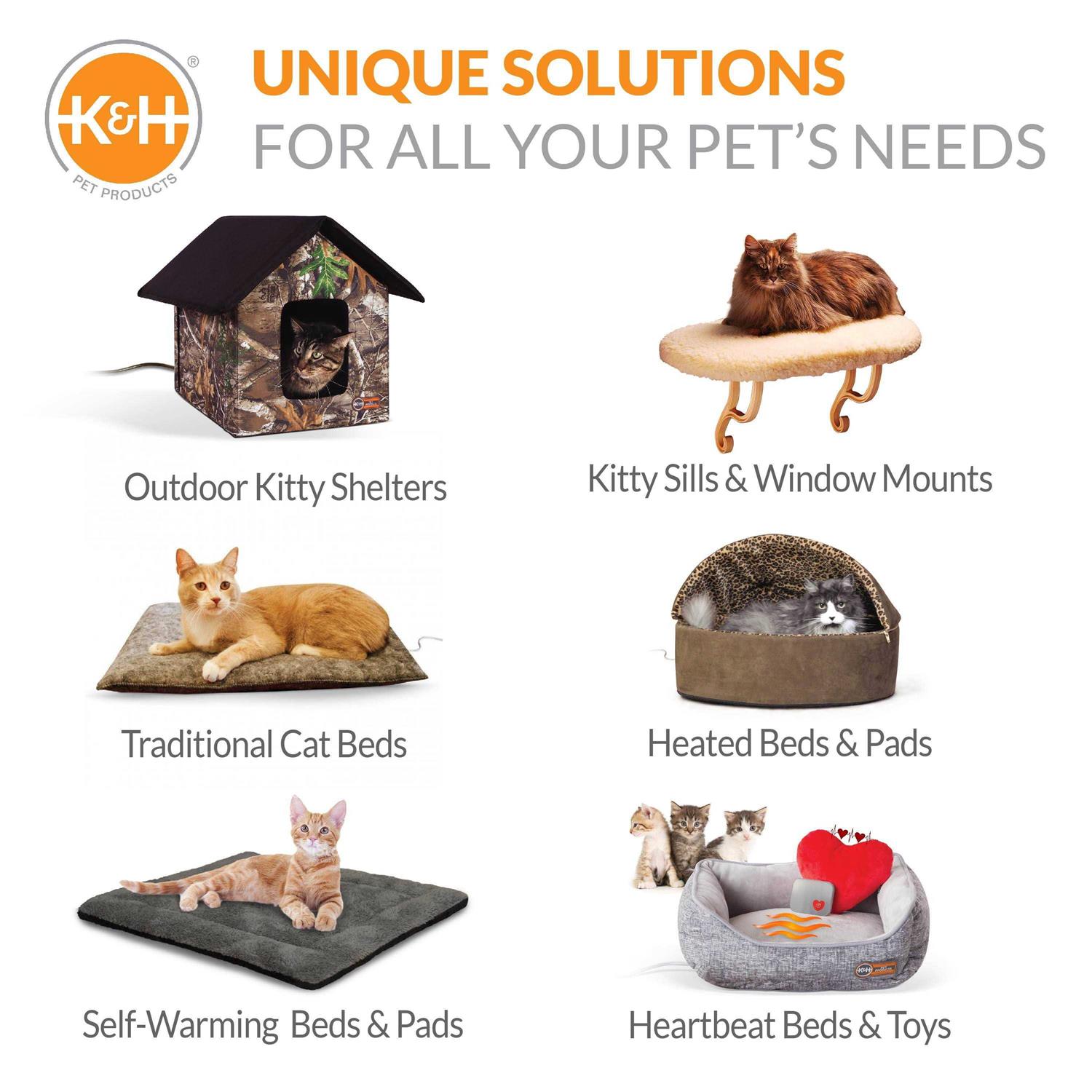 K&H Pet Products EZ Mount Kitty Sill Deluxe with Bolster