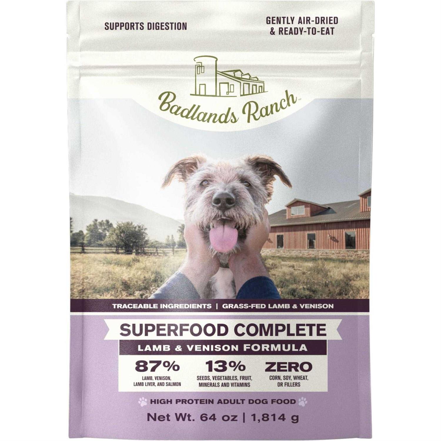 Badlands Ranch Superfood Complete Air Dried Lamb & Venison Dog Food