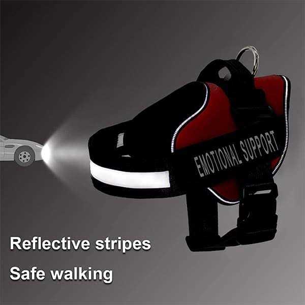 Industrial Puppy Emotional Support Dog Vest Harness with Reflective Straps