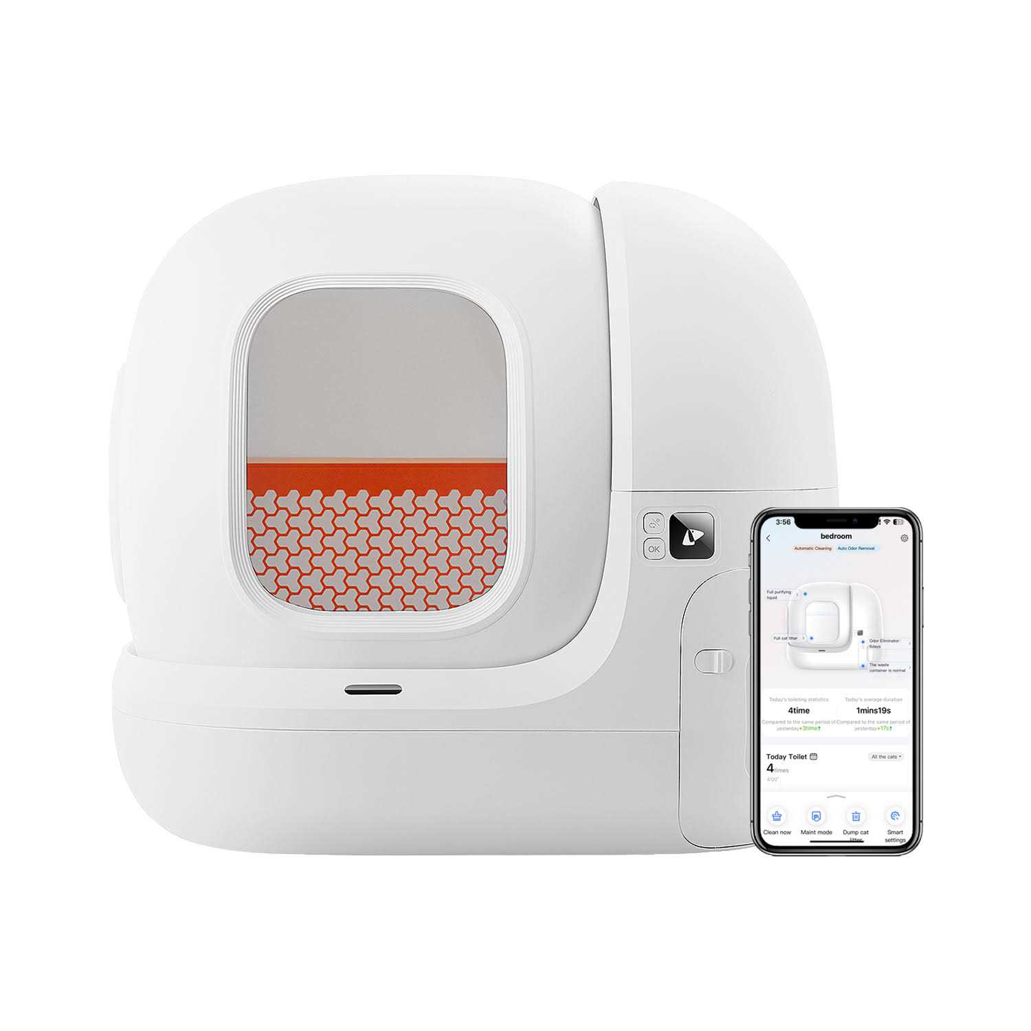 Petkit PuraMax Self-Cleaning Wifi Enabled Automatic Cat Litter Box for Multiple Cats with Litter Mat