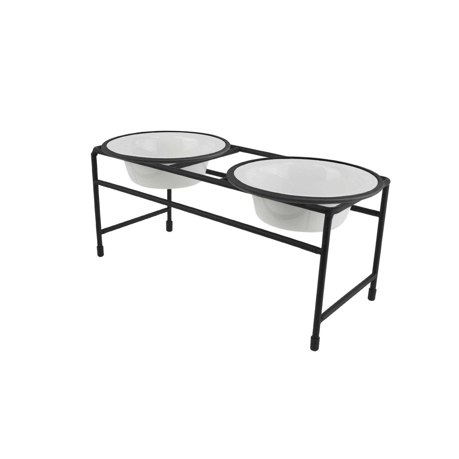 Platinum Pets Double Diner Feeder with Stainless Steel Dog Bowls