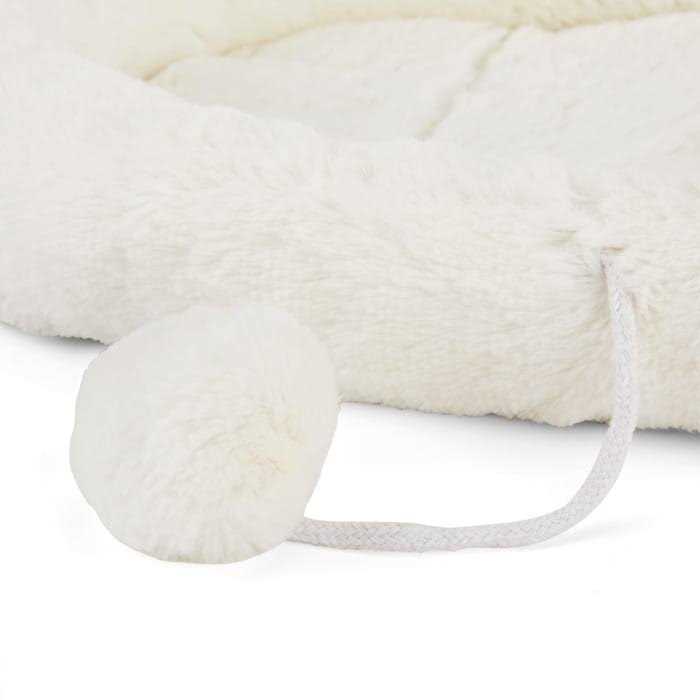 EveryYay Snooze Fest Ivory Cat Head Oval Snuggler Bed