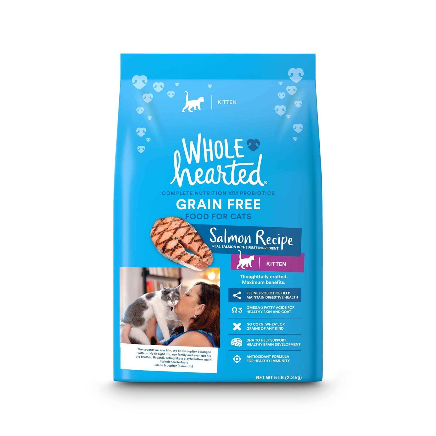 WholeHearted Grain Free Salmon Recipe Dry Kitten Food