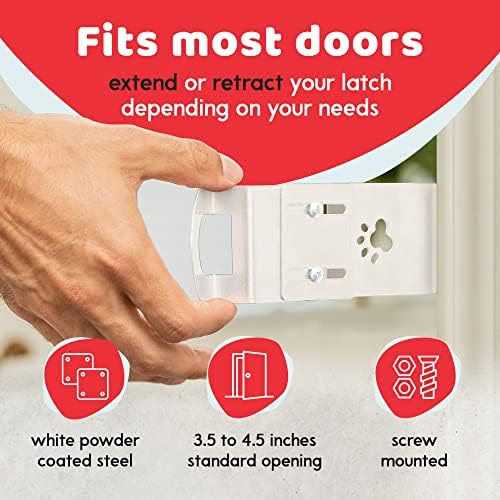 TheDoorLatch 4-in x 86-in White Powder Coat Steel Small Dog/Cat Door for Entry Door DL-WH