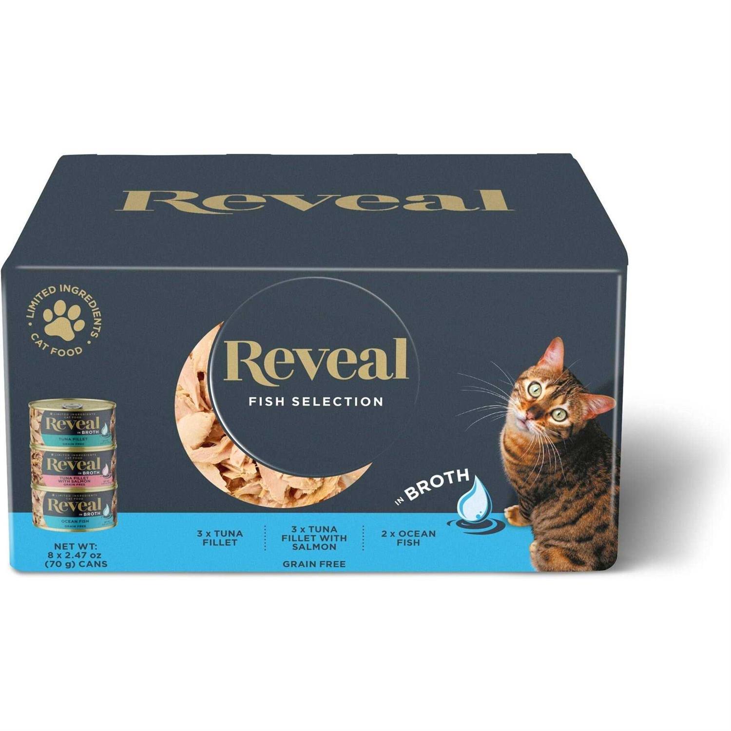 Reveal Natural Wet Cat Food Fish Variety Pack in Broth