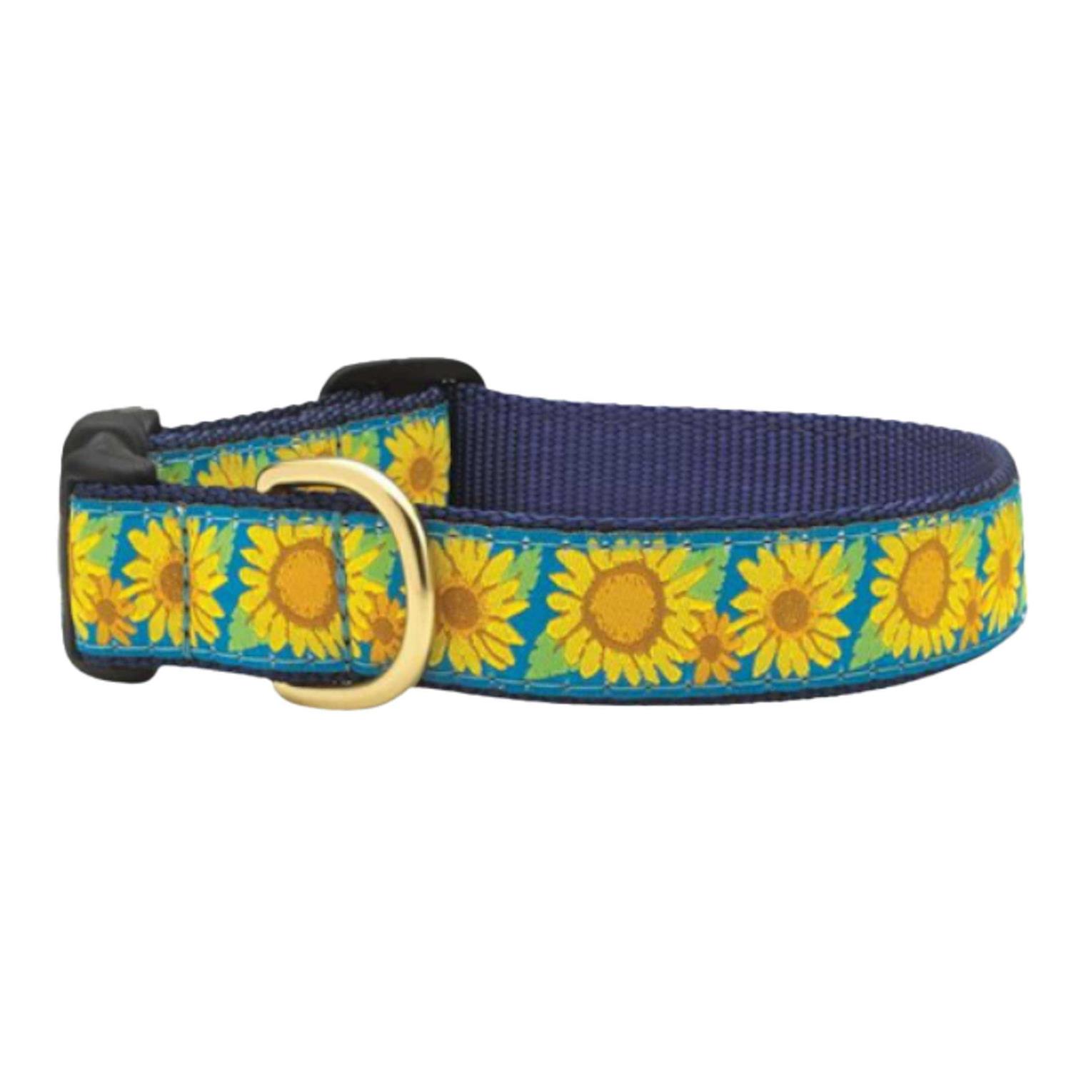 Bright Sunflower Dog Collar Up Country