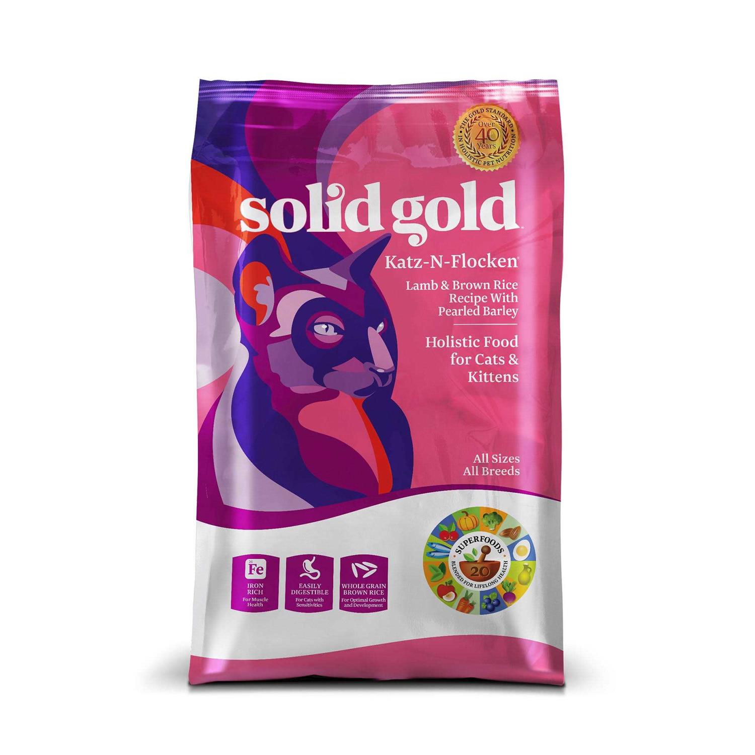 Solid Gold Katz-N-Flocken Lamb & Brown Rice Dry Cat Food