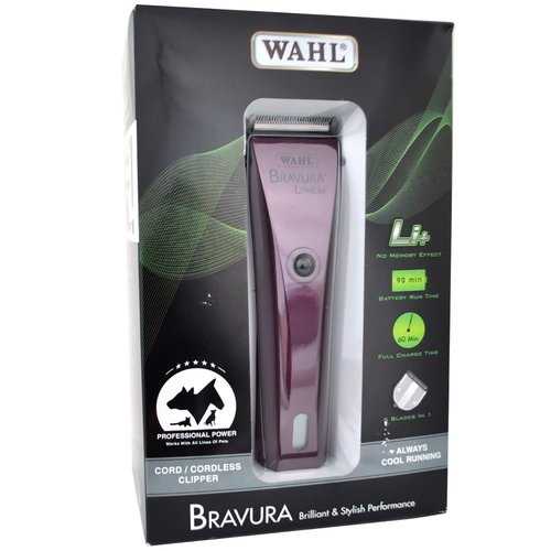 Wahl Bravura Lithium Ion Cordless Dog & Cat Clipper Kit, Purple
