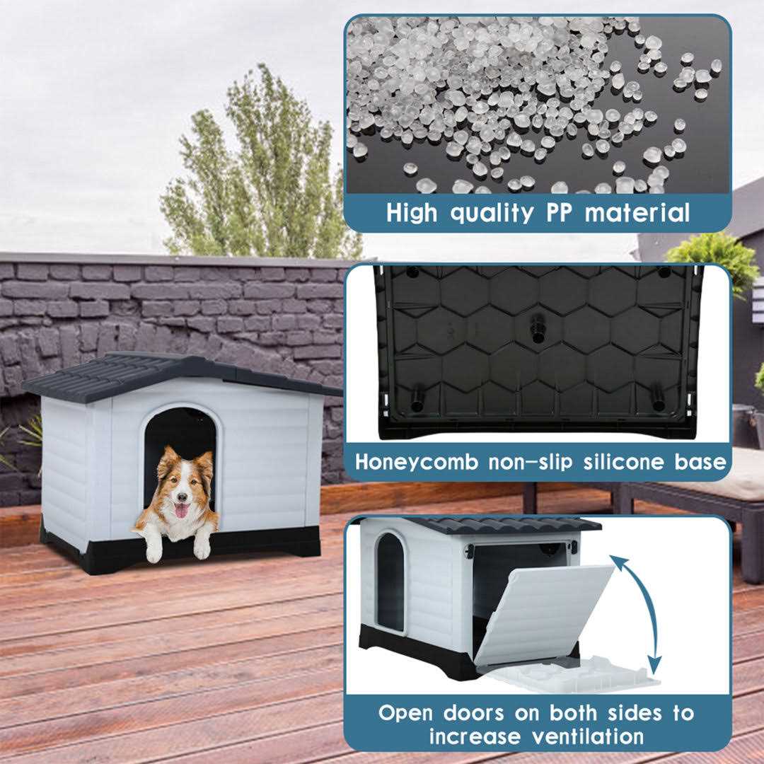 Bestpet Dog House for Small, Medium and Large Dogs Plastic