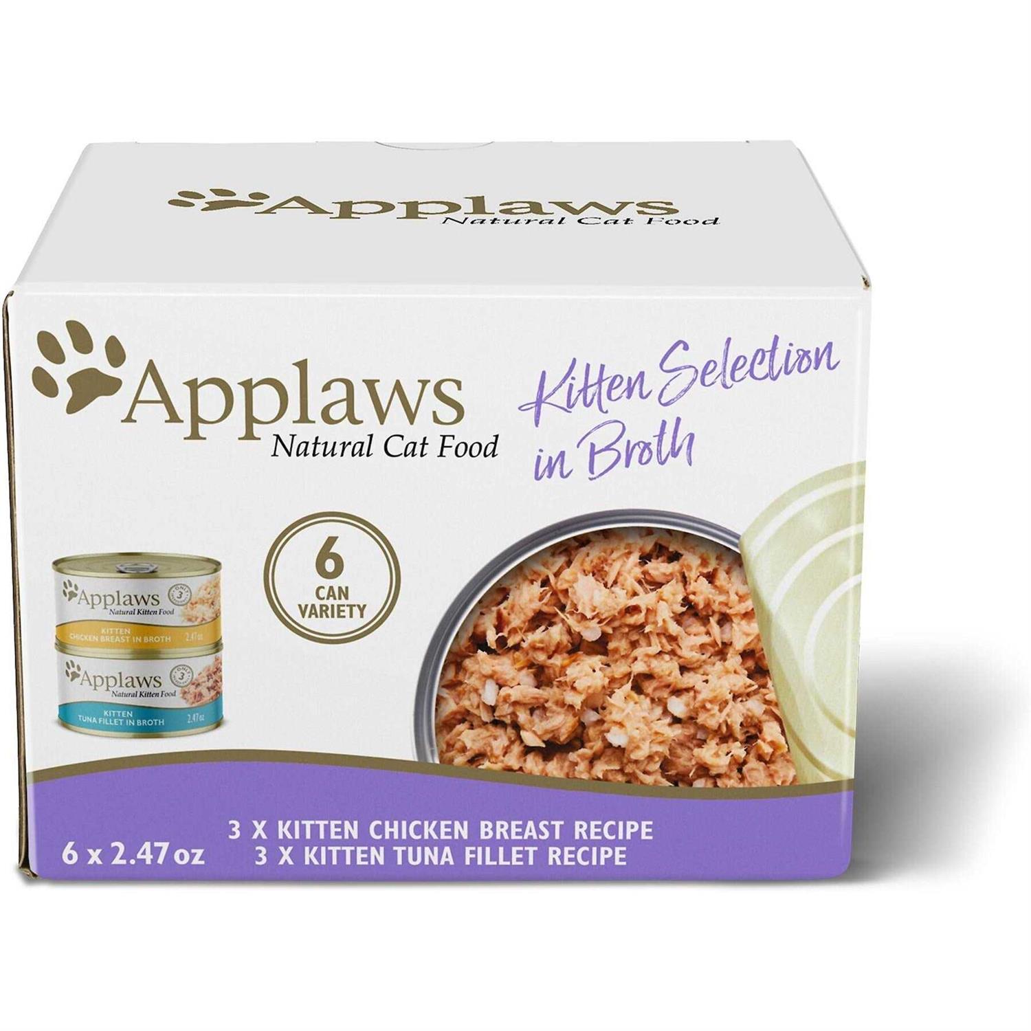 Applaws Limited Ingredient Natural Kitten Wet Cat Food in Broth Variety Pack