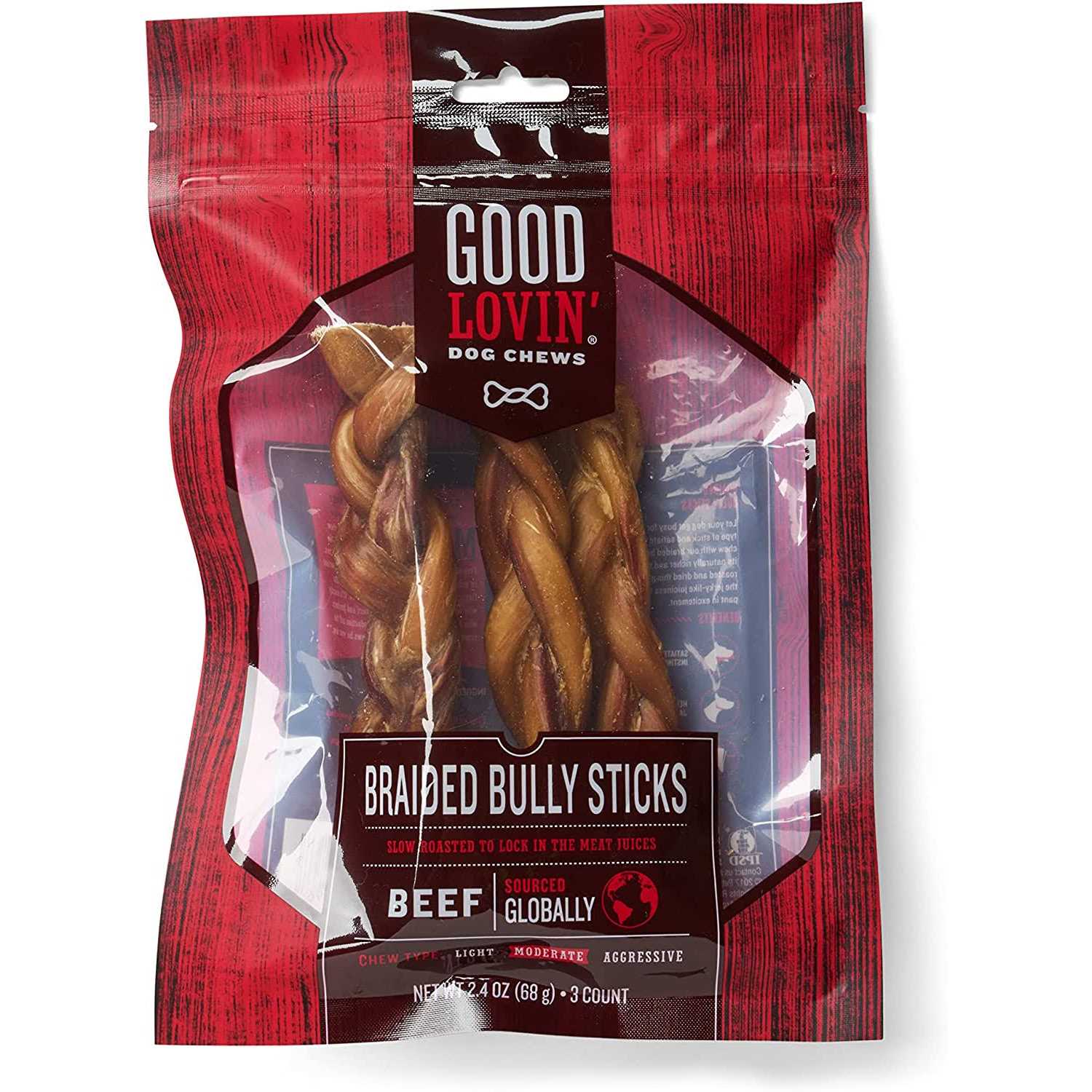 Good Lovin’ Braided Bully Stick Dog Chew