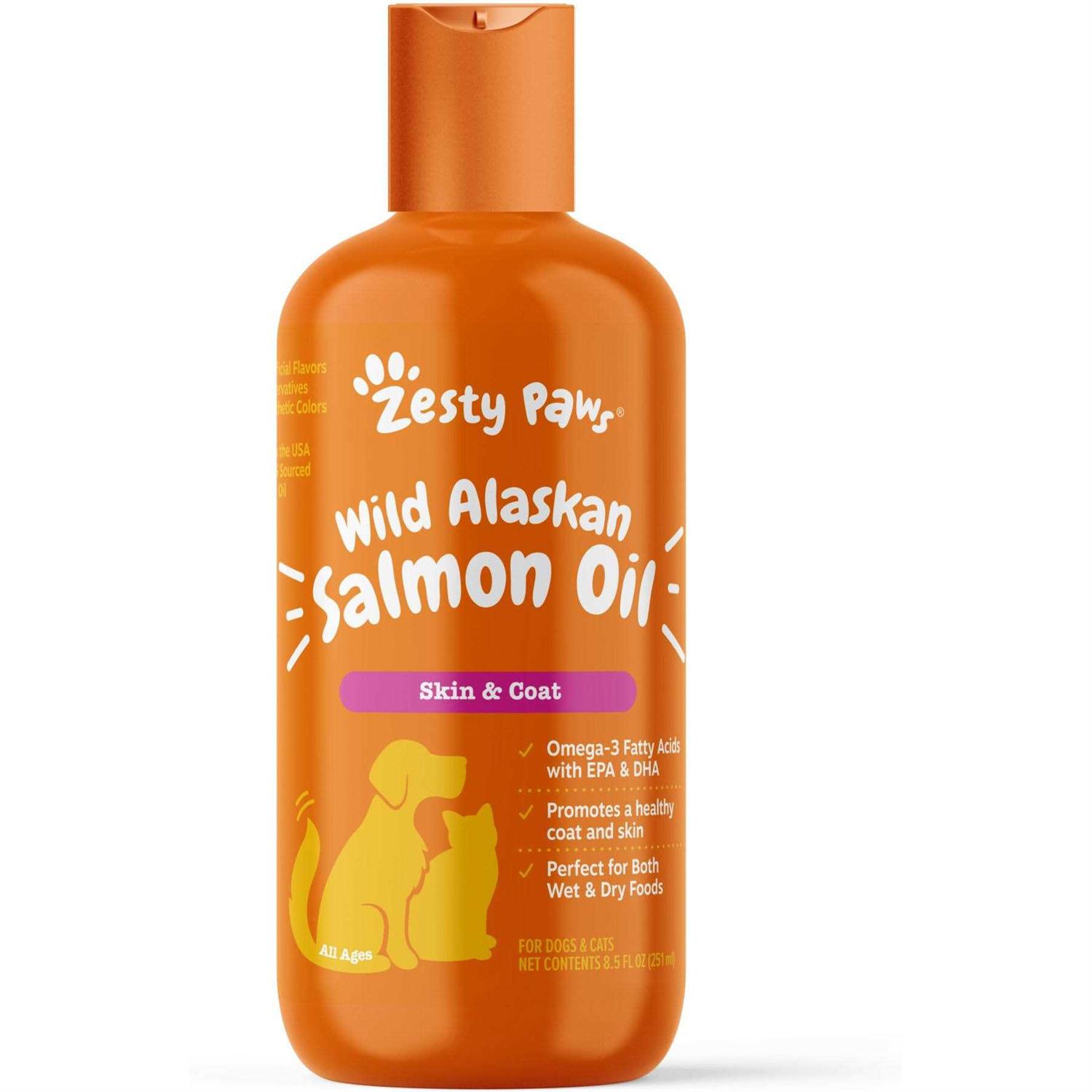Zesty Paws Wild Alaskan Salmon Oil for Cats & Dogs