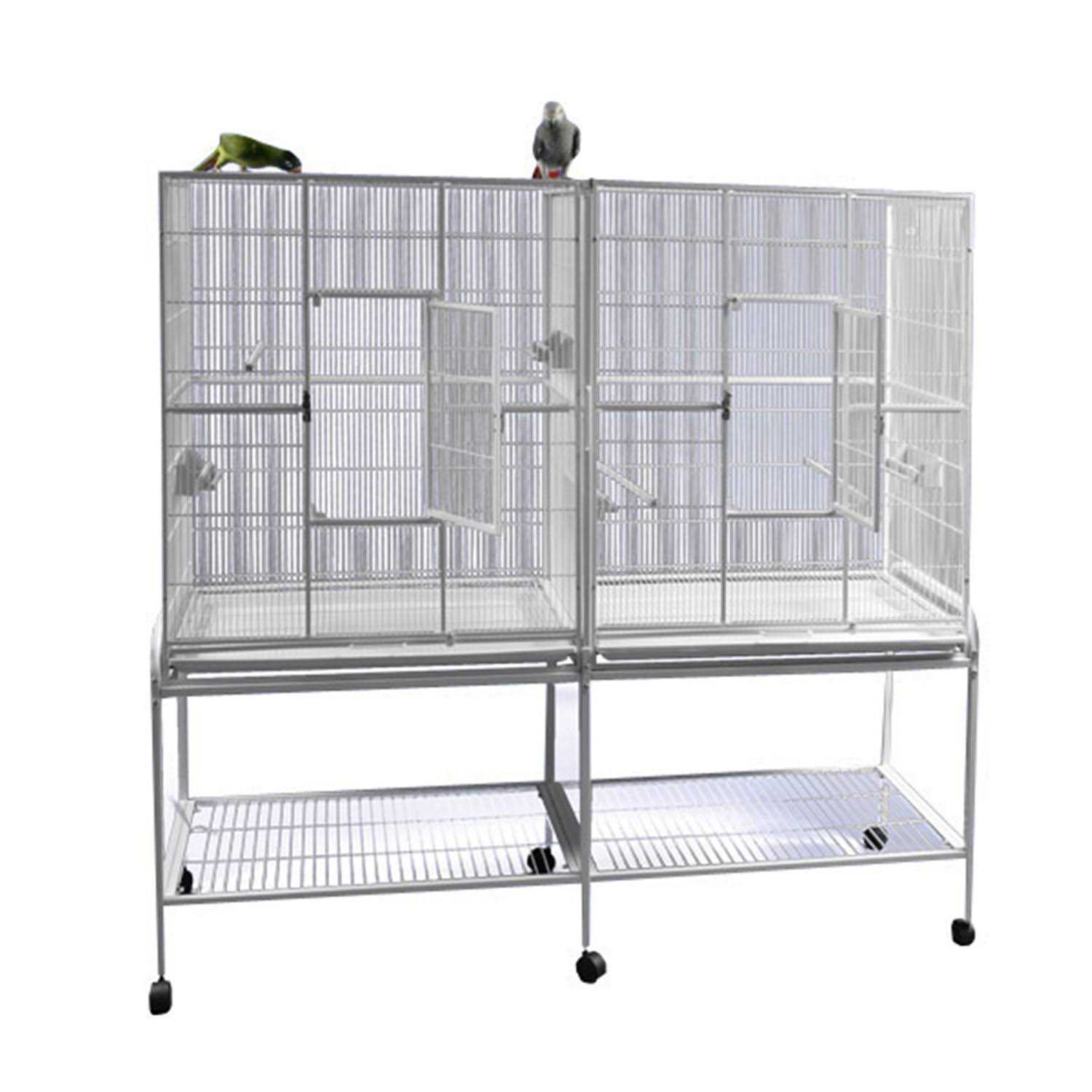 A E Double Flight Cage with Divider