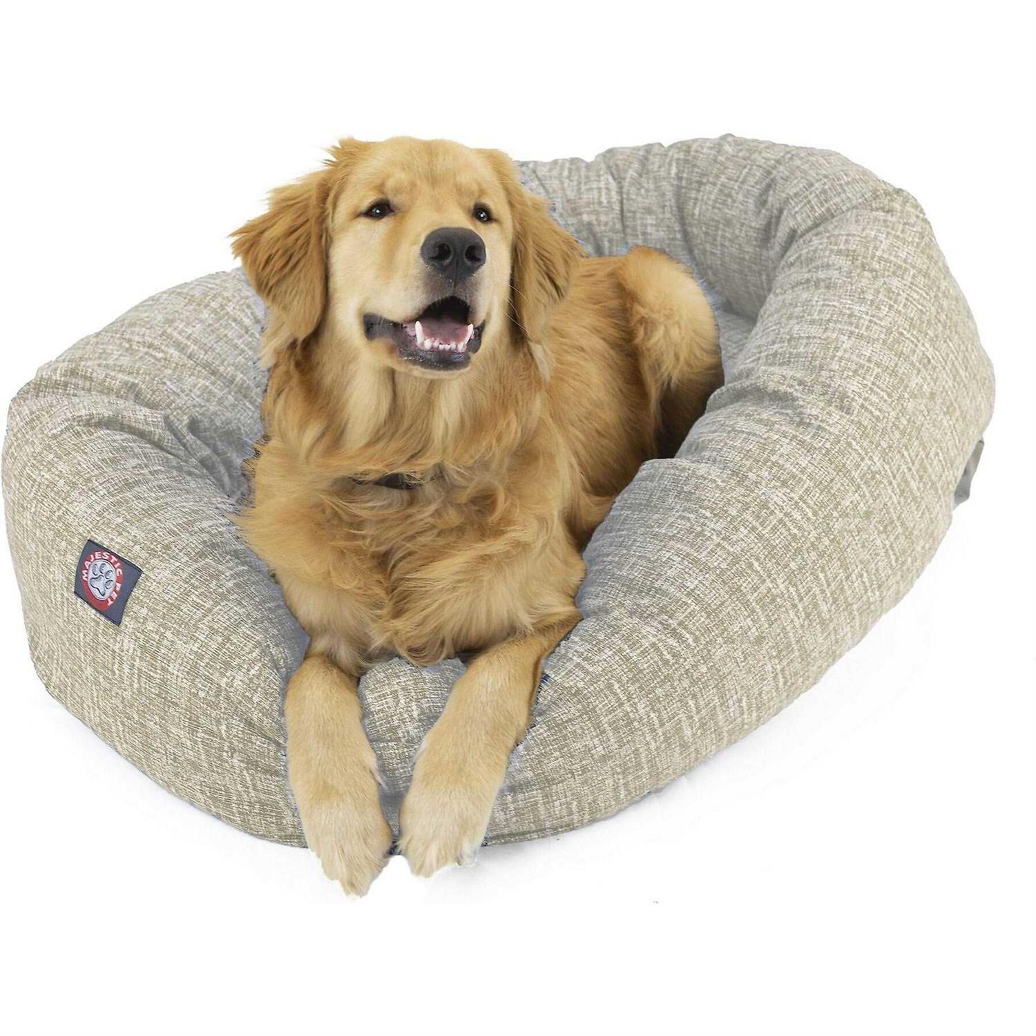 Majestic Pet Palette Heathered Sherpa Bagel Bolster Dog Bed