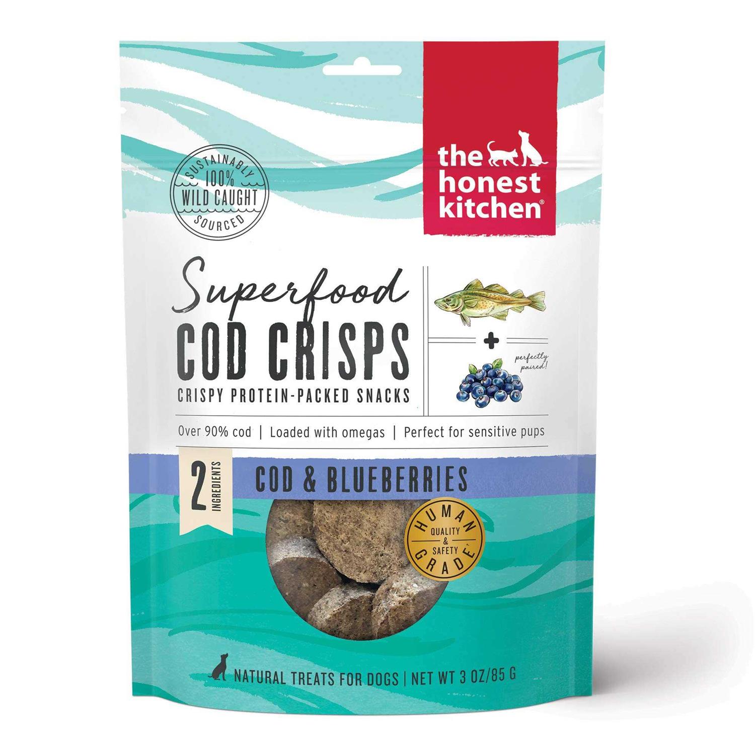 The Honest Kitchen Dog Treats Superfood Cod Crisps