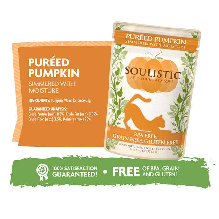 Soulistic Pureed Pumpkin Food Supplement for Cats & Dogs