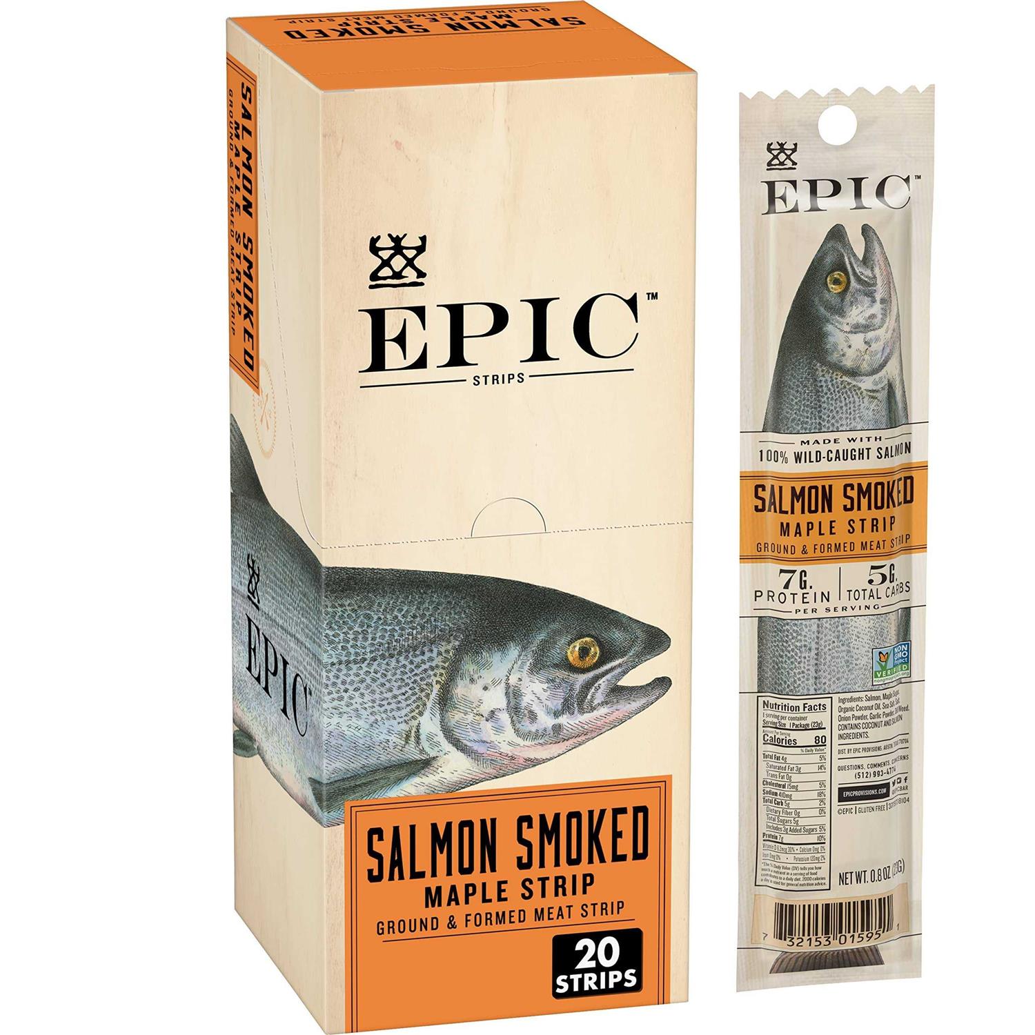 Epic Smoked Salmon Strips Wild Caught