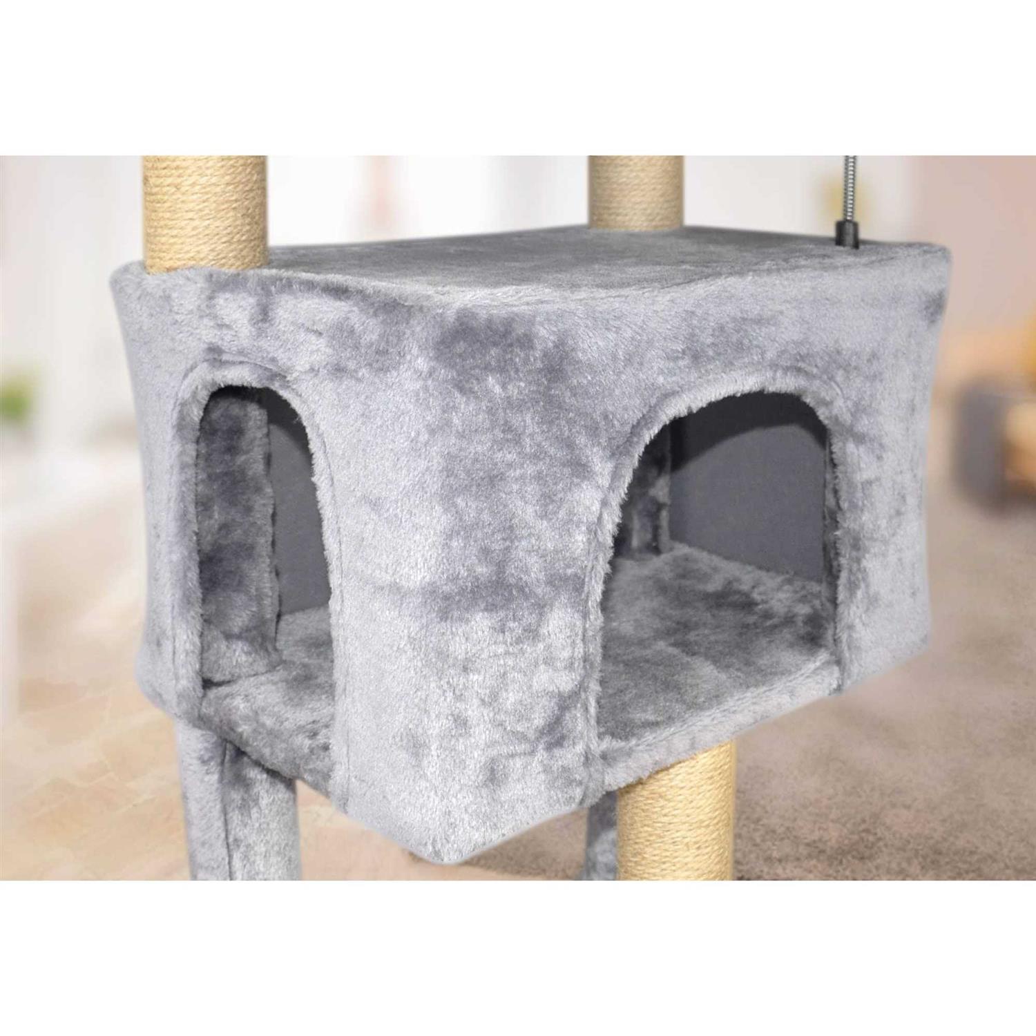 roypet Fashion Design 43.3 Cat Trees with Cat Houses,Grey