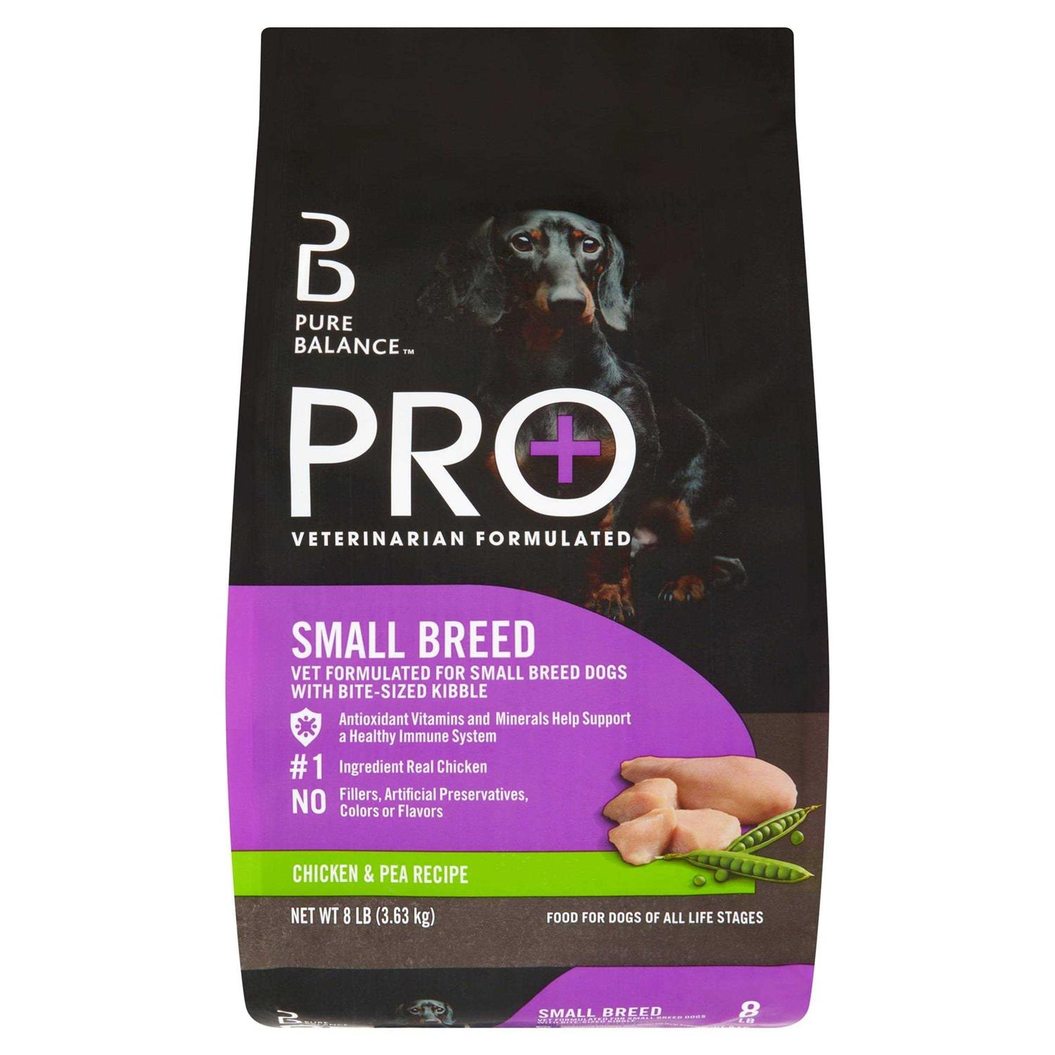 Pure Balance Pro+ Small Breed Chicken & Pea Recipe Dry Dog Food