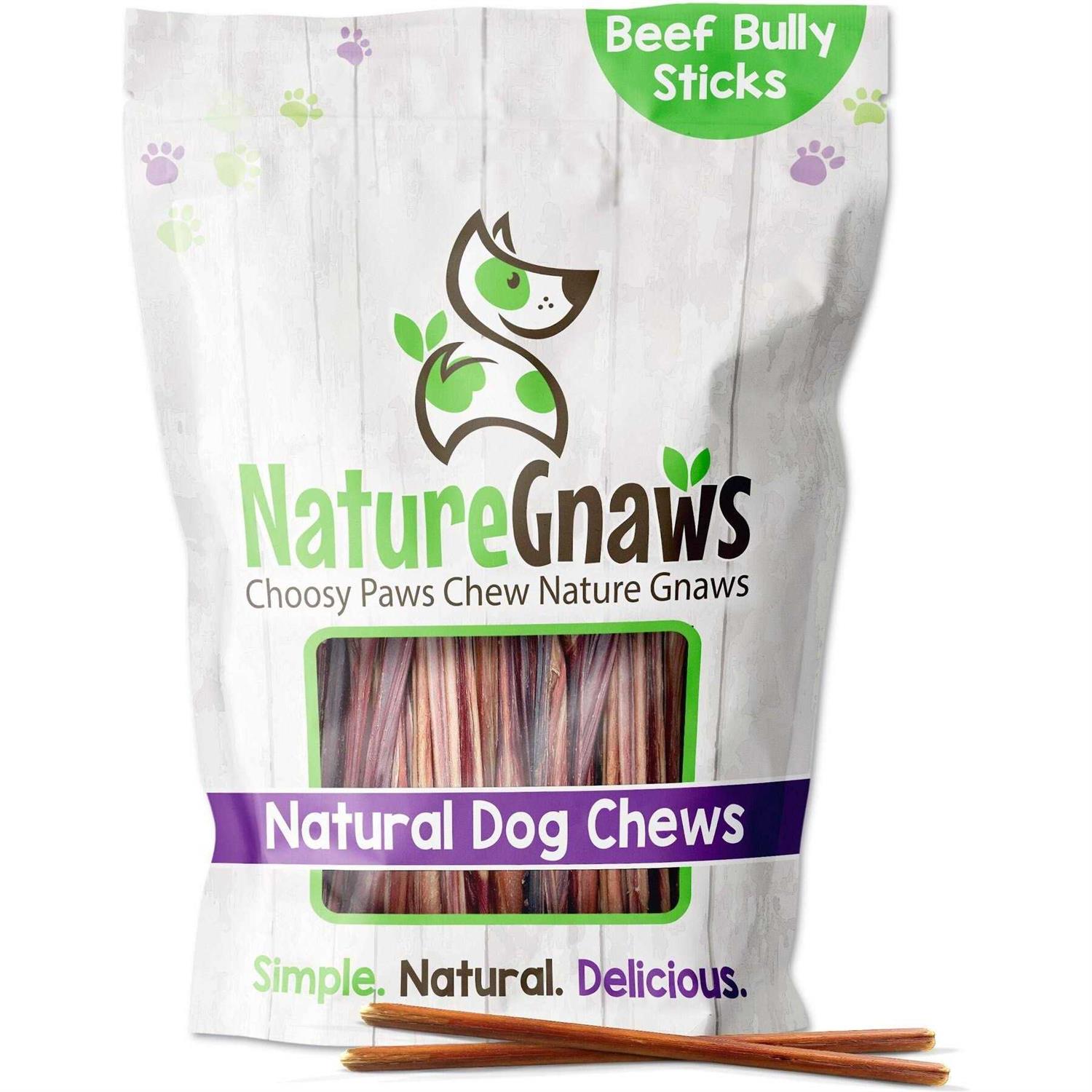Nature Gnaws Bully Sticks for Dogs Premium Natural Beef Bones