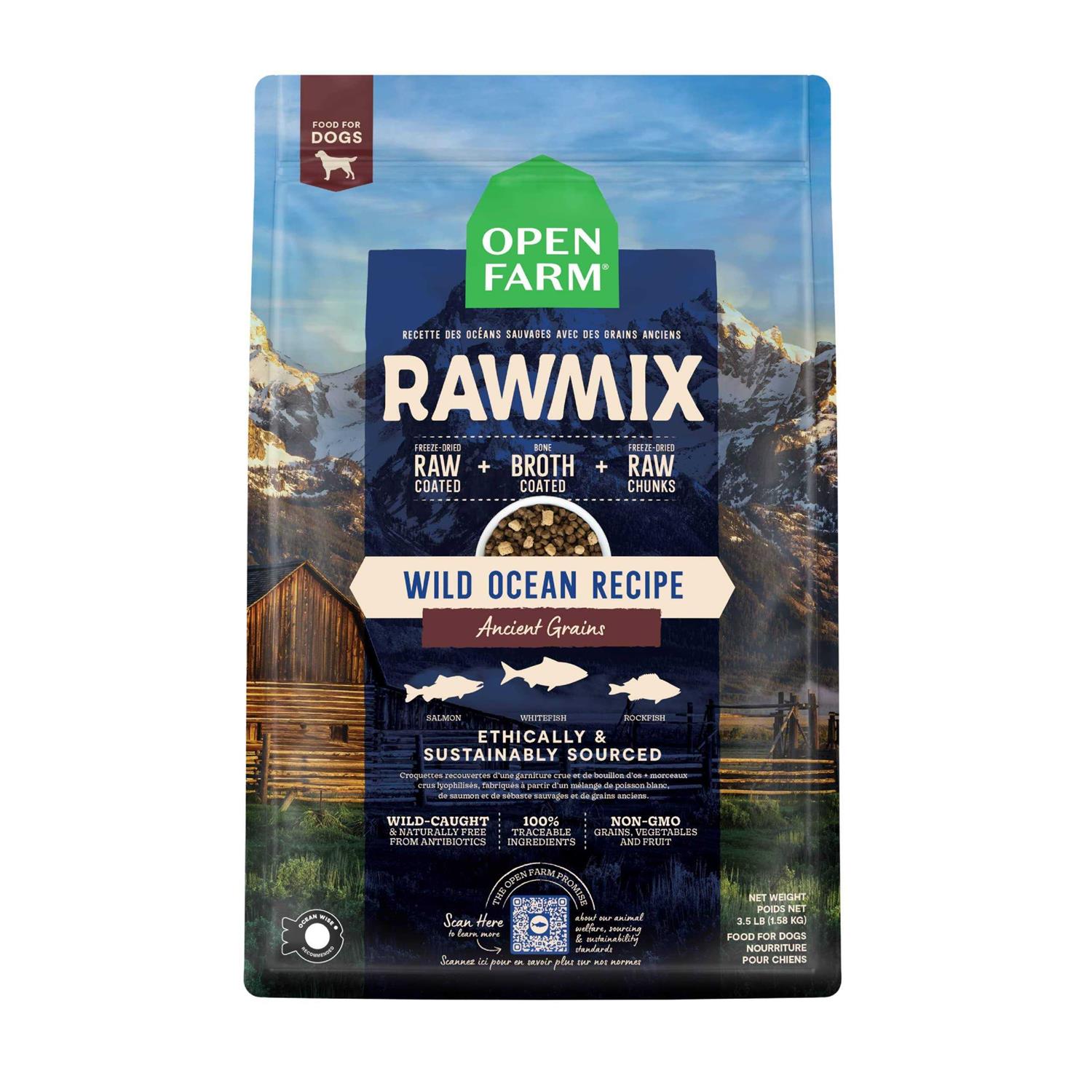 Open Farm Wild Ocean Ancient Grains RawMix Dog Food