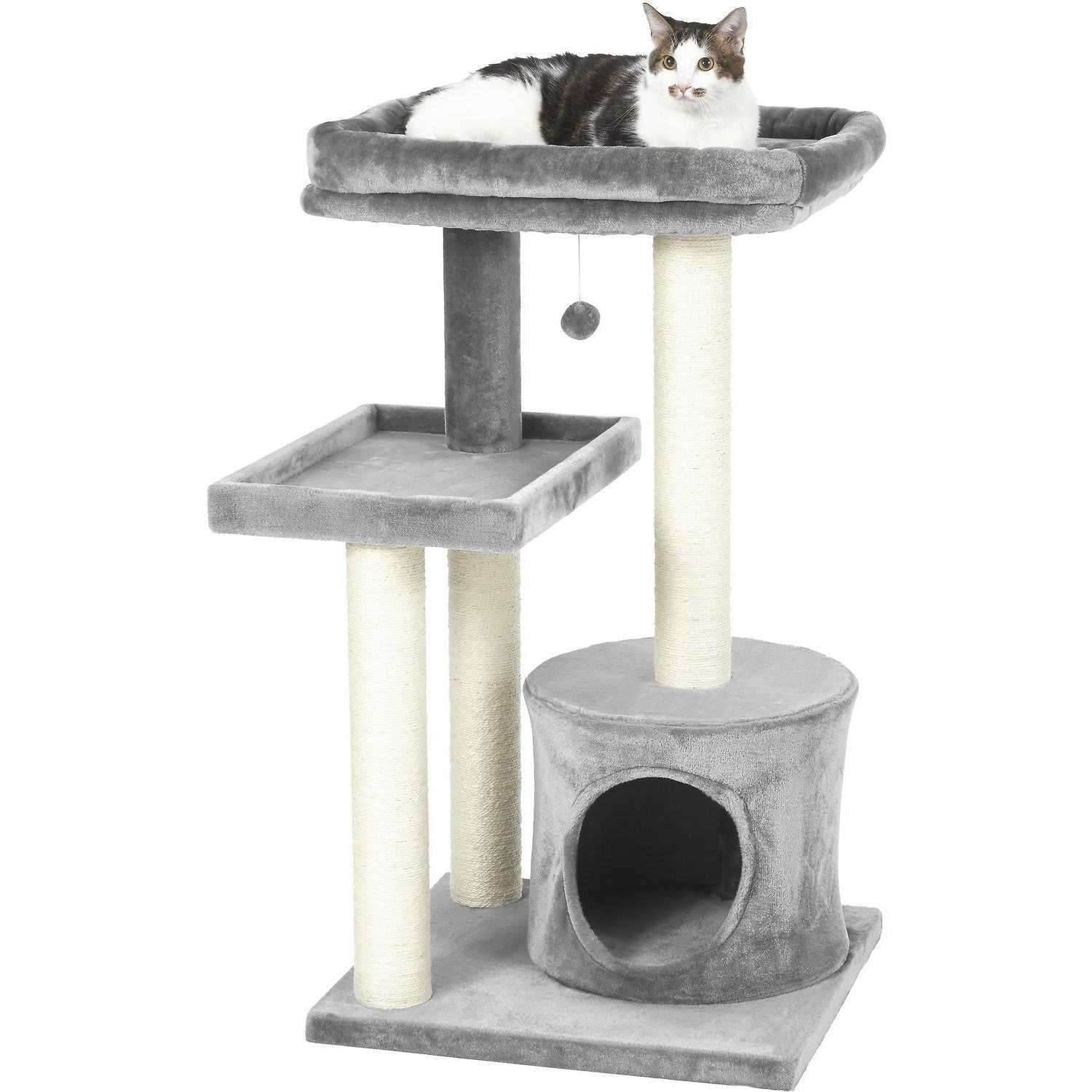 Frisco 42-in Heavy Duty Faux Fur Cat Tree Condo
