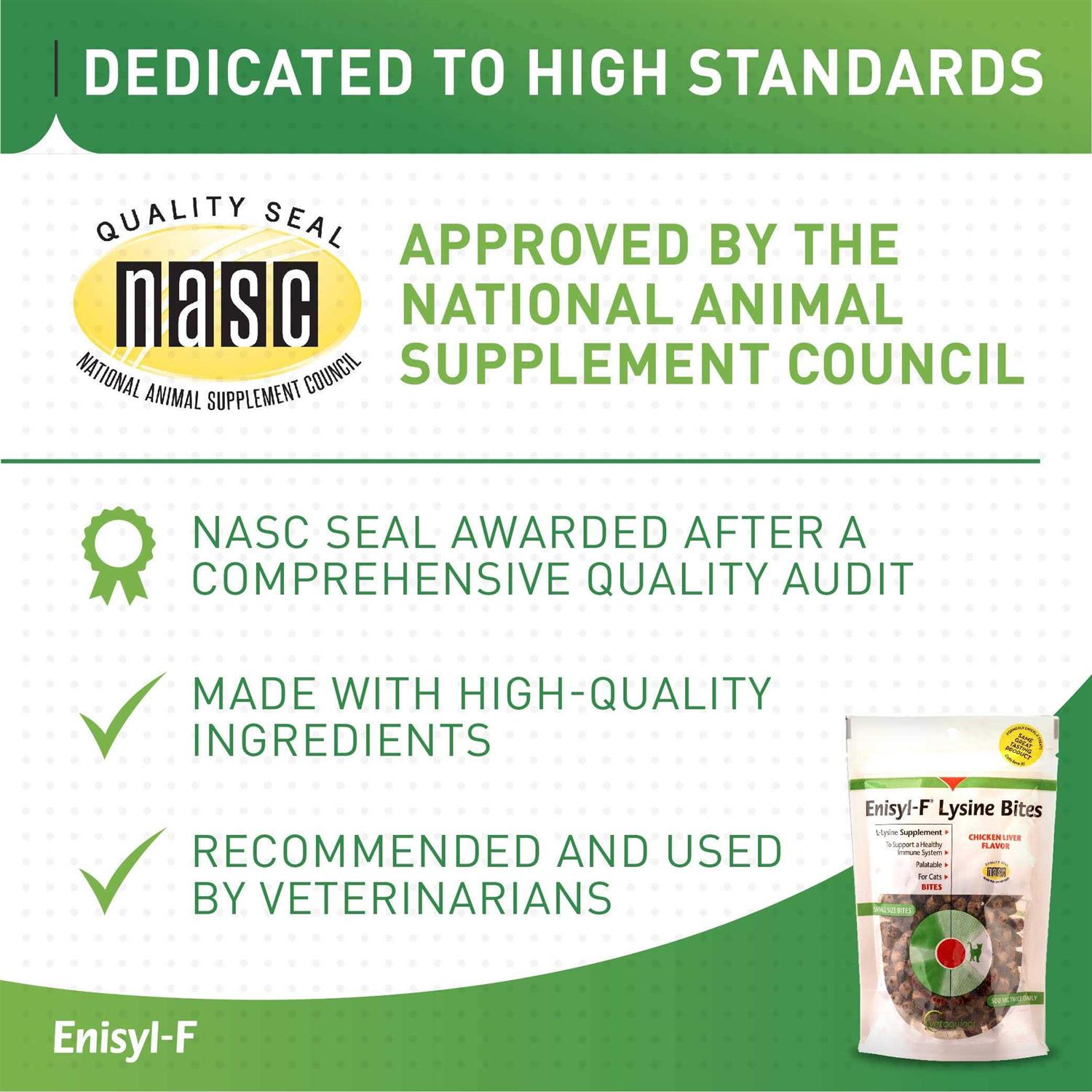 Vetoquinol Enisyl-F Lysine Bites L-Lysine Chews for Cats & Kittens