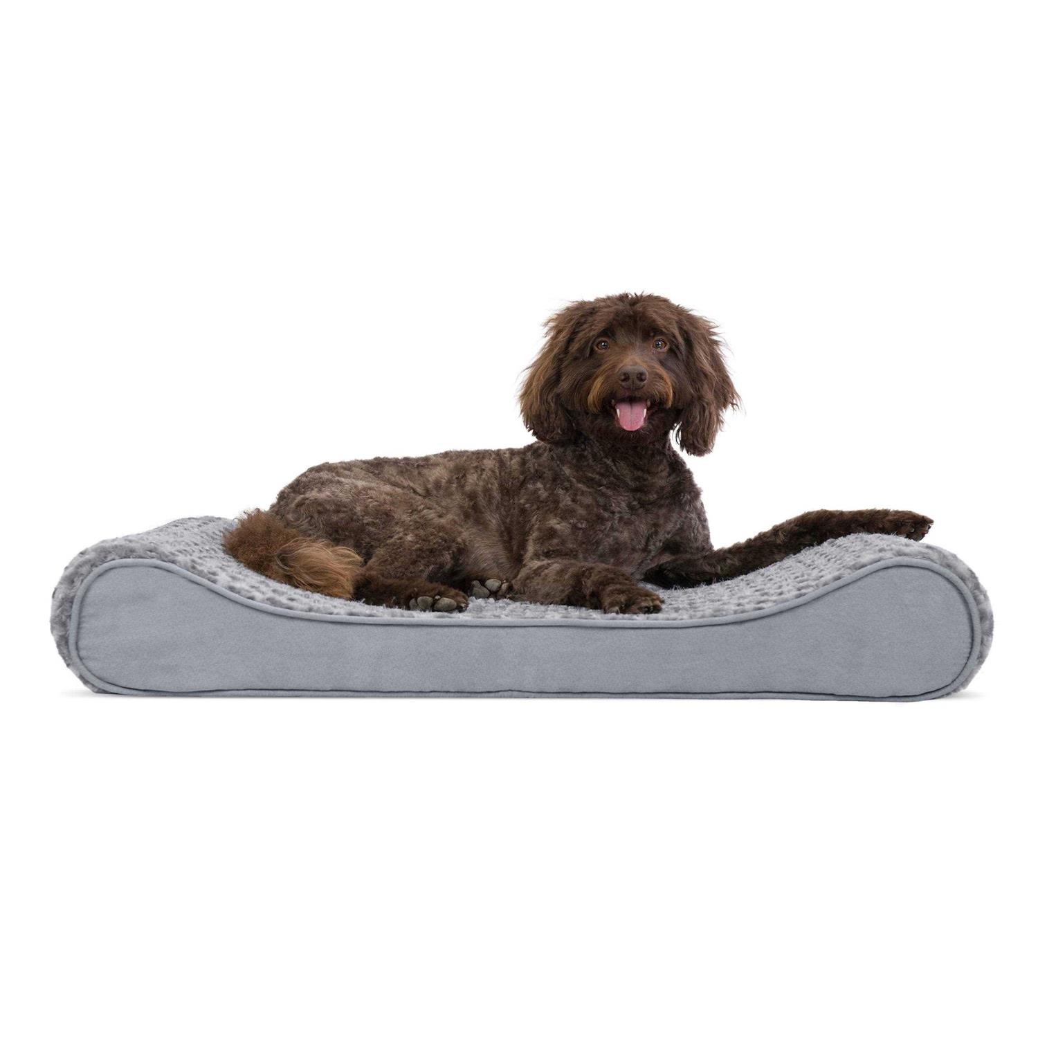 FurHaven Pet Bed Plush Luxe Lounger Dog Bed