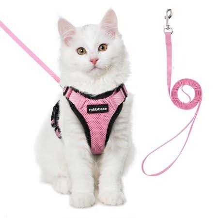 Rabbitgoo Cat Harness and Leash for Walking Escape Proof Soft Adjustable Vest Harnesses for Cats