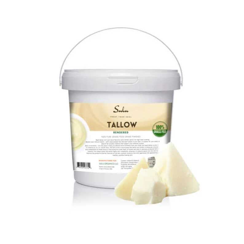 SULU ORGANICS 100% Pure Rendered Grass Fed Beef Tallow-Food Grade