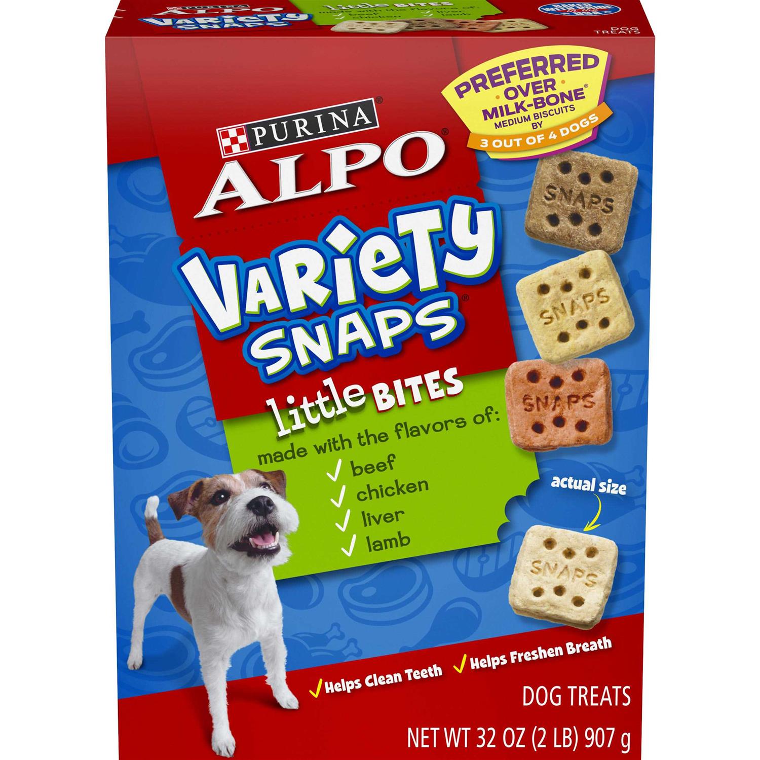 Purina Alpo Dog Treats Variety Snaps Little Bites Beef