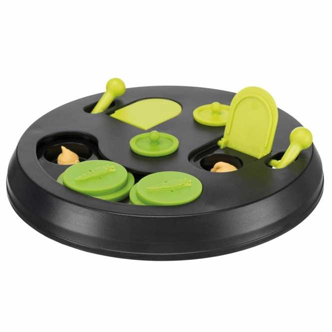 TRIXIE Strategy Flip Board Small Pet Snack Game Toy, Black & Green, Medium