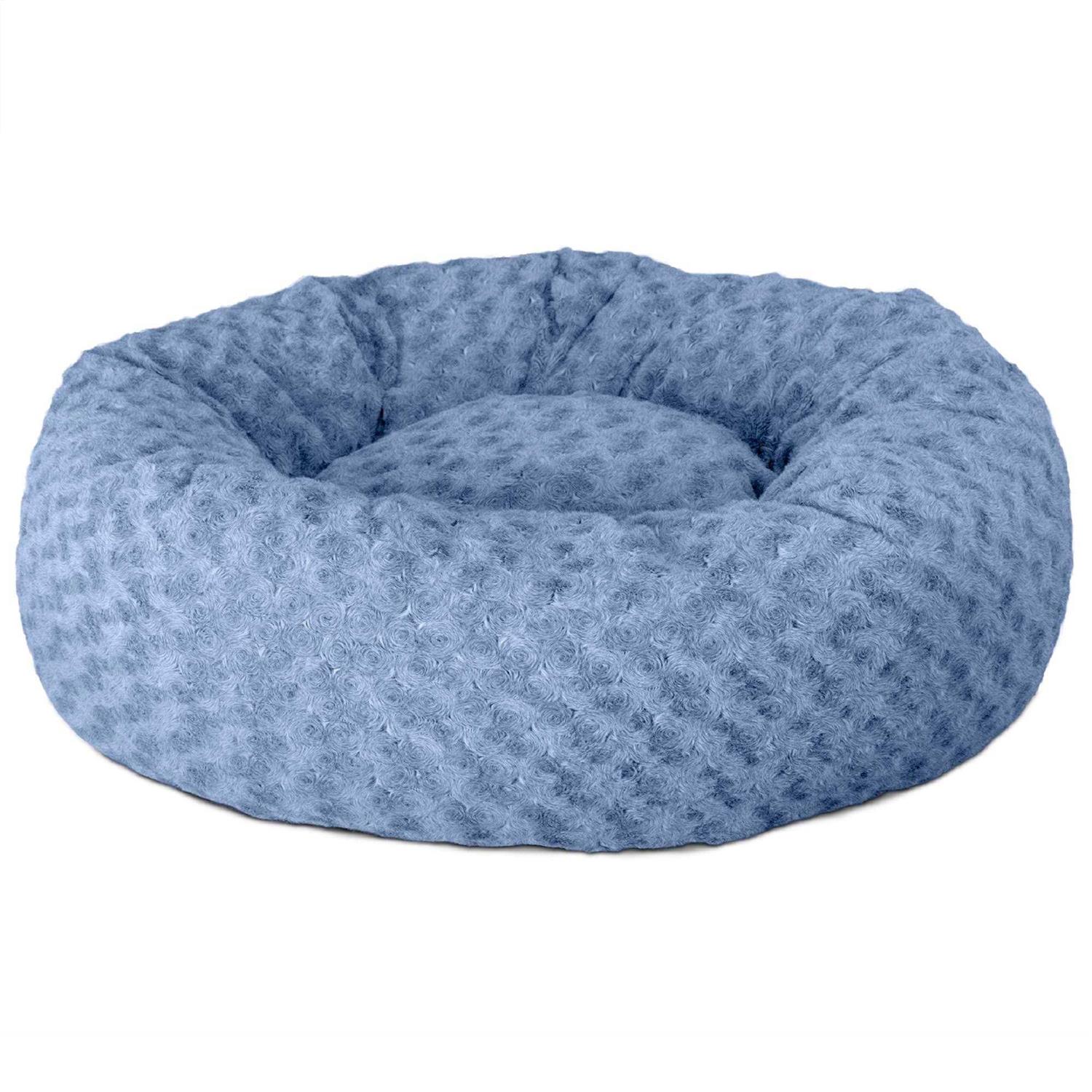 FurHaven Curly Fur Plush Donut Dog Bed