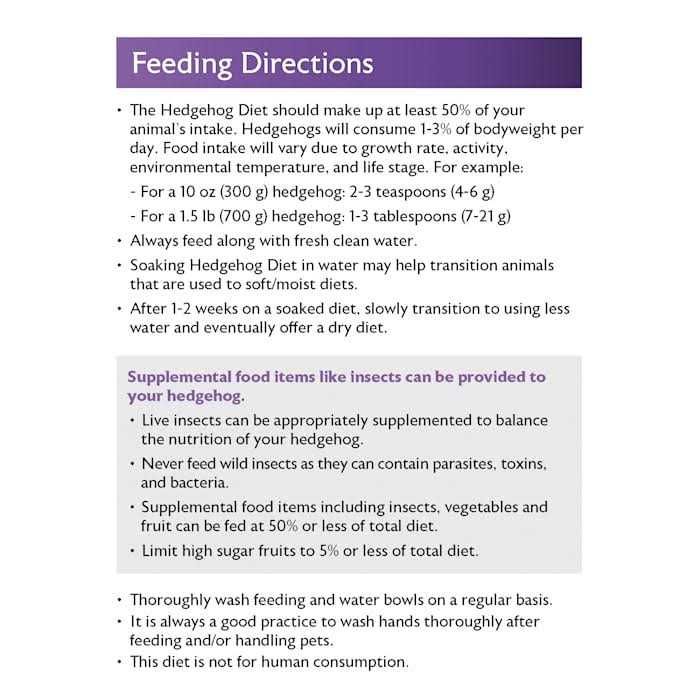 Mazuri Hedgehog Food