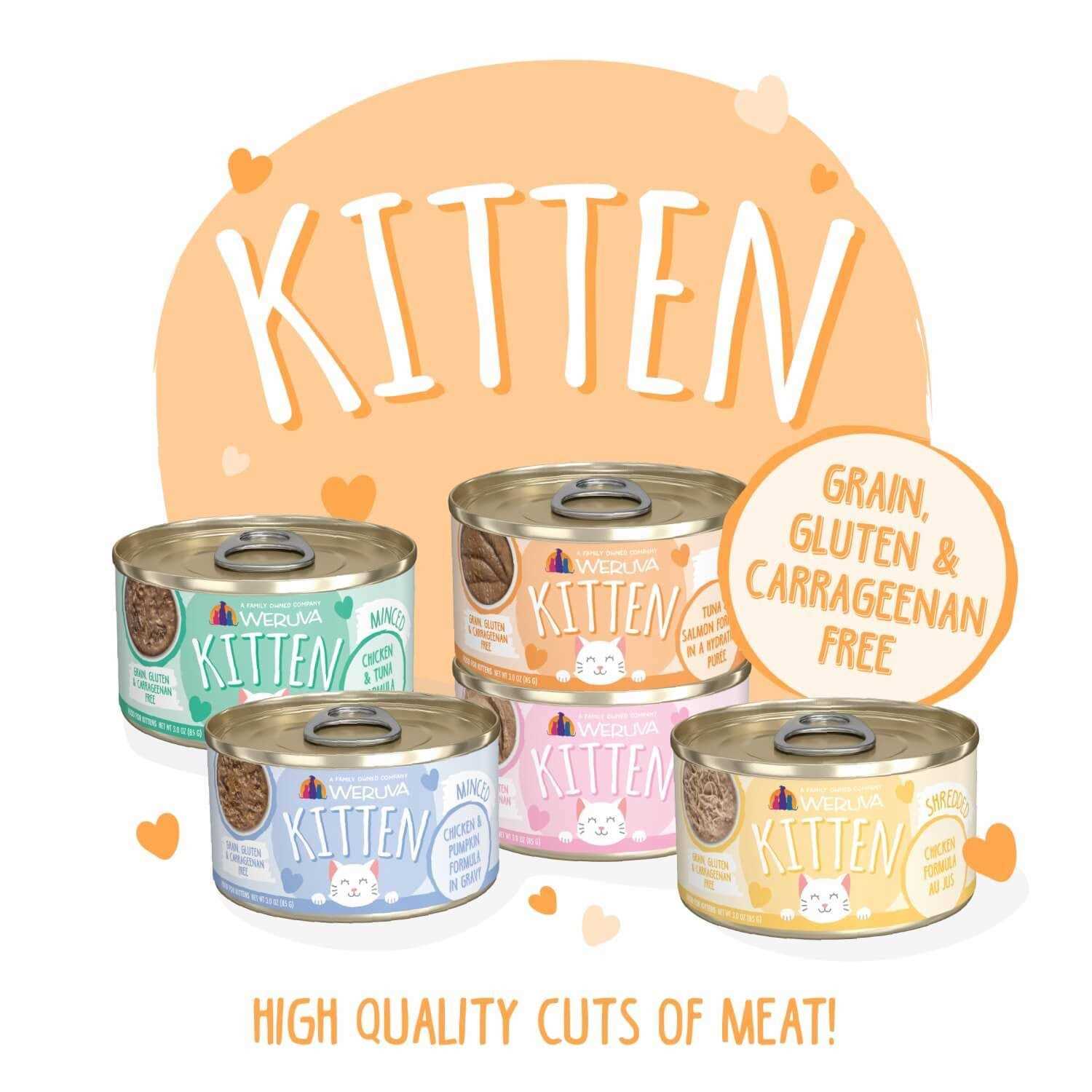 Weruva Kitten Tuna & Salmon Formula in a Hydrating Puree Cat Food